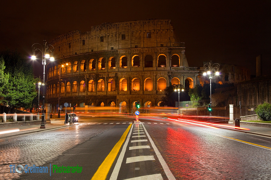Colosseum in Rome at night