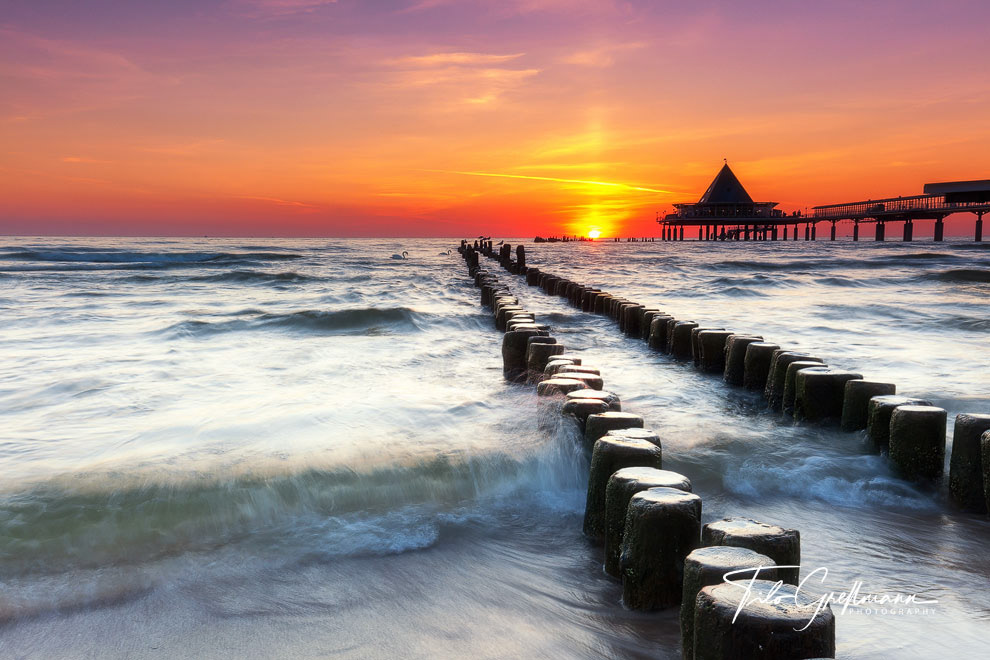 Heringsdorf pier at sunrise