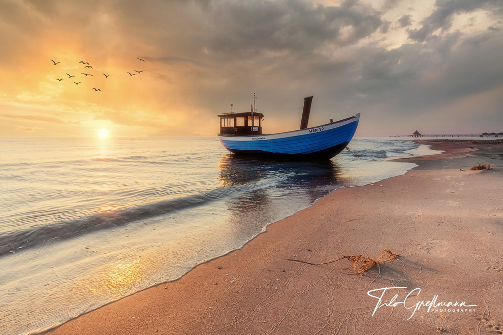 fishing boat on the island of Usedom