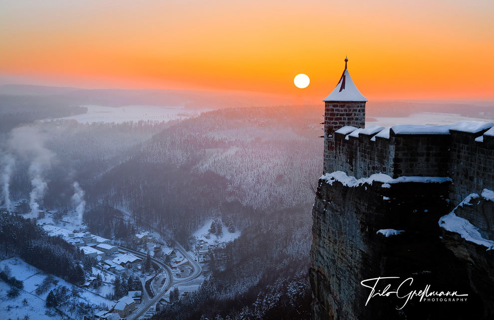 Königstein Fortress in Saxon Switzerland
