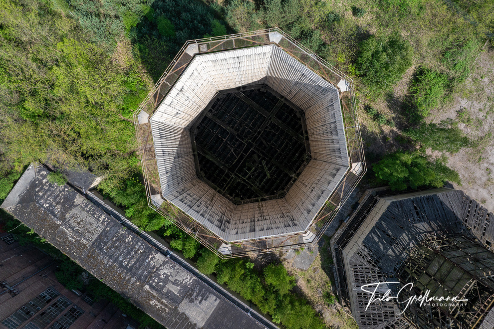 Top view vom Kühlturm 