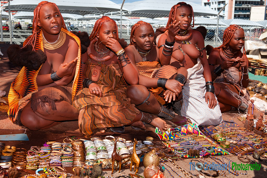 Himba people in Namibia