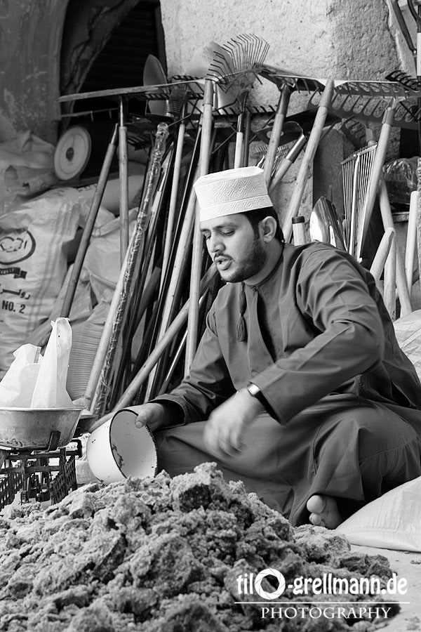 Traders at a market in Oman