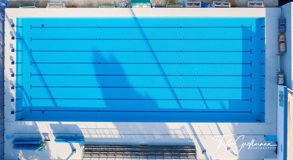 Top view Schwimmbad