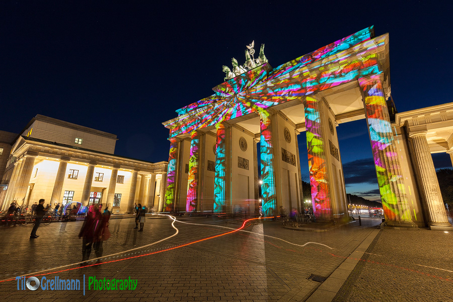 illuminated Brandenburg Gate