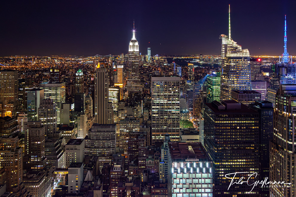 Manhattan at night