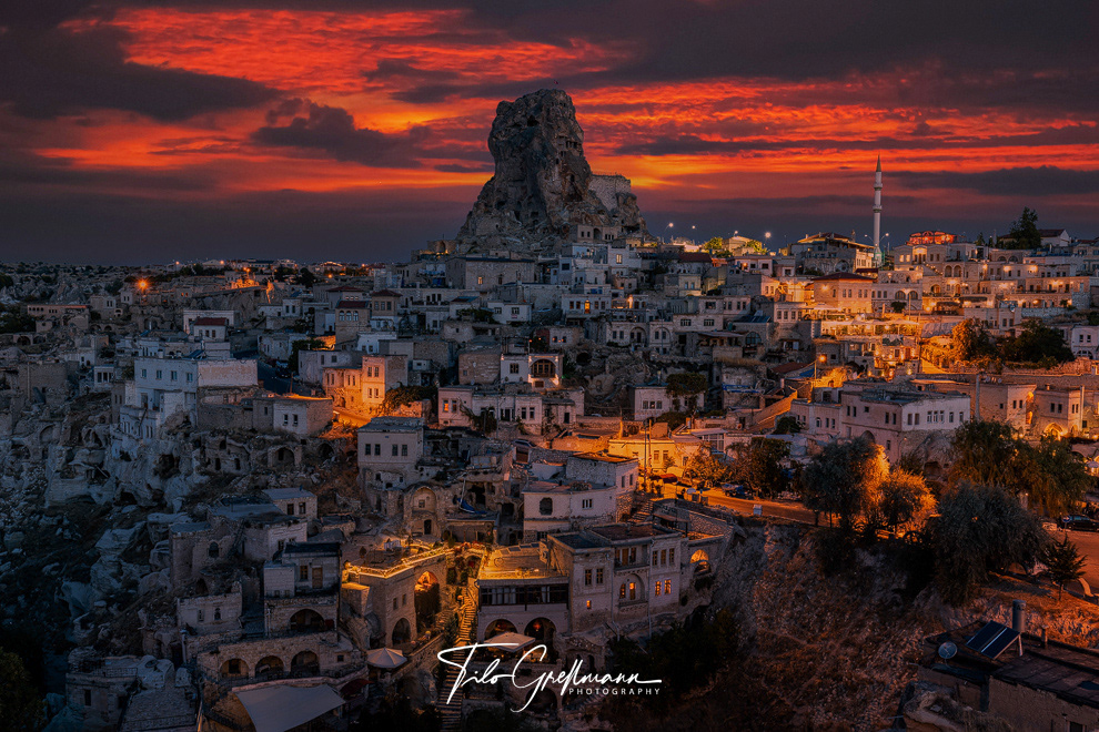 Ortahisar at sunset