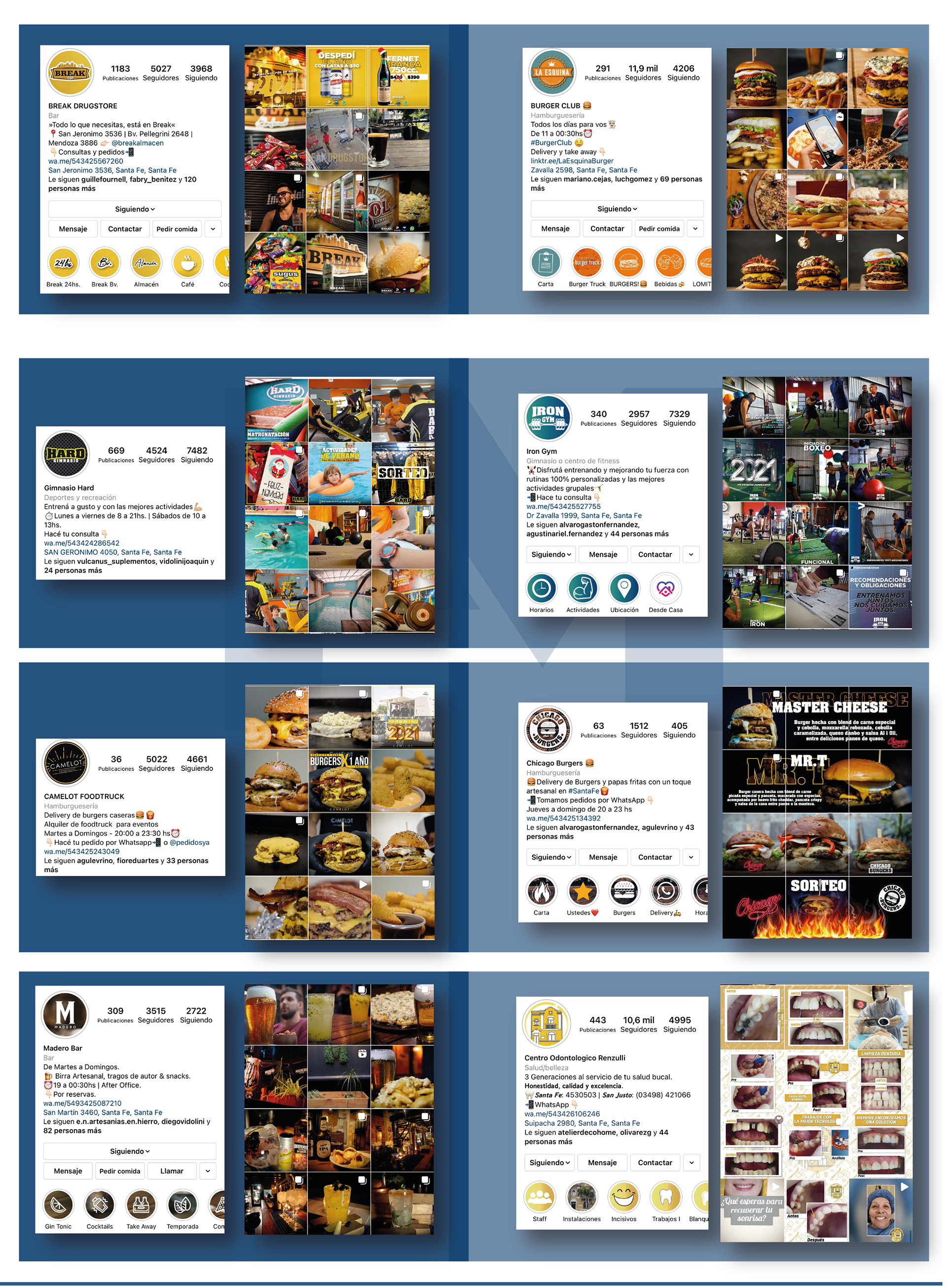 Social Media profiles and work