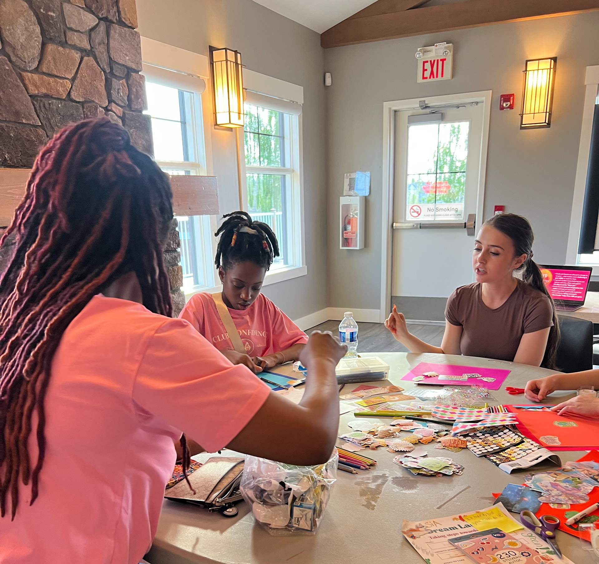 Guiding participants during the vision board activity