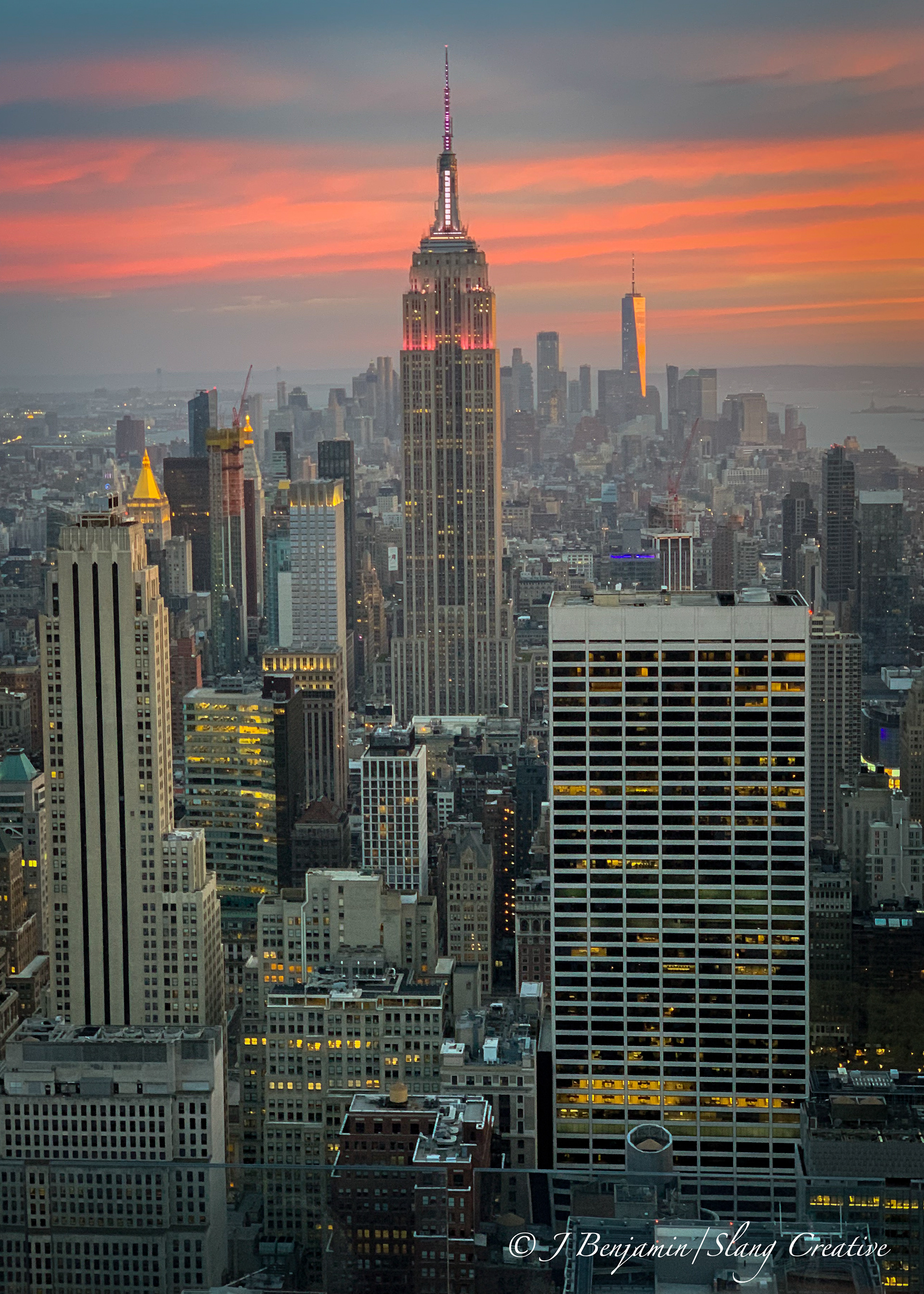 Empire State At Dusk - New York NY