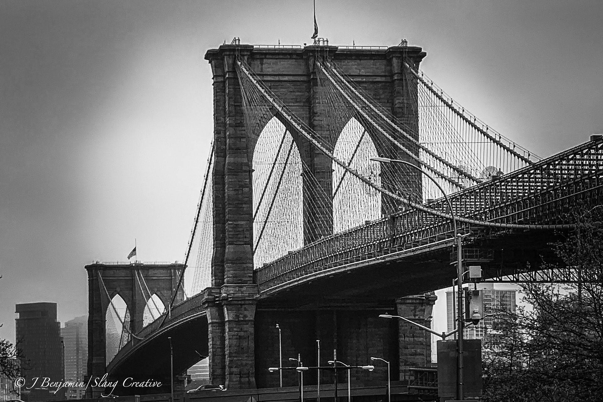 Brooklyn Bridge BW - New York NY