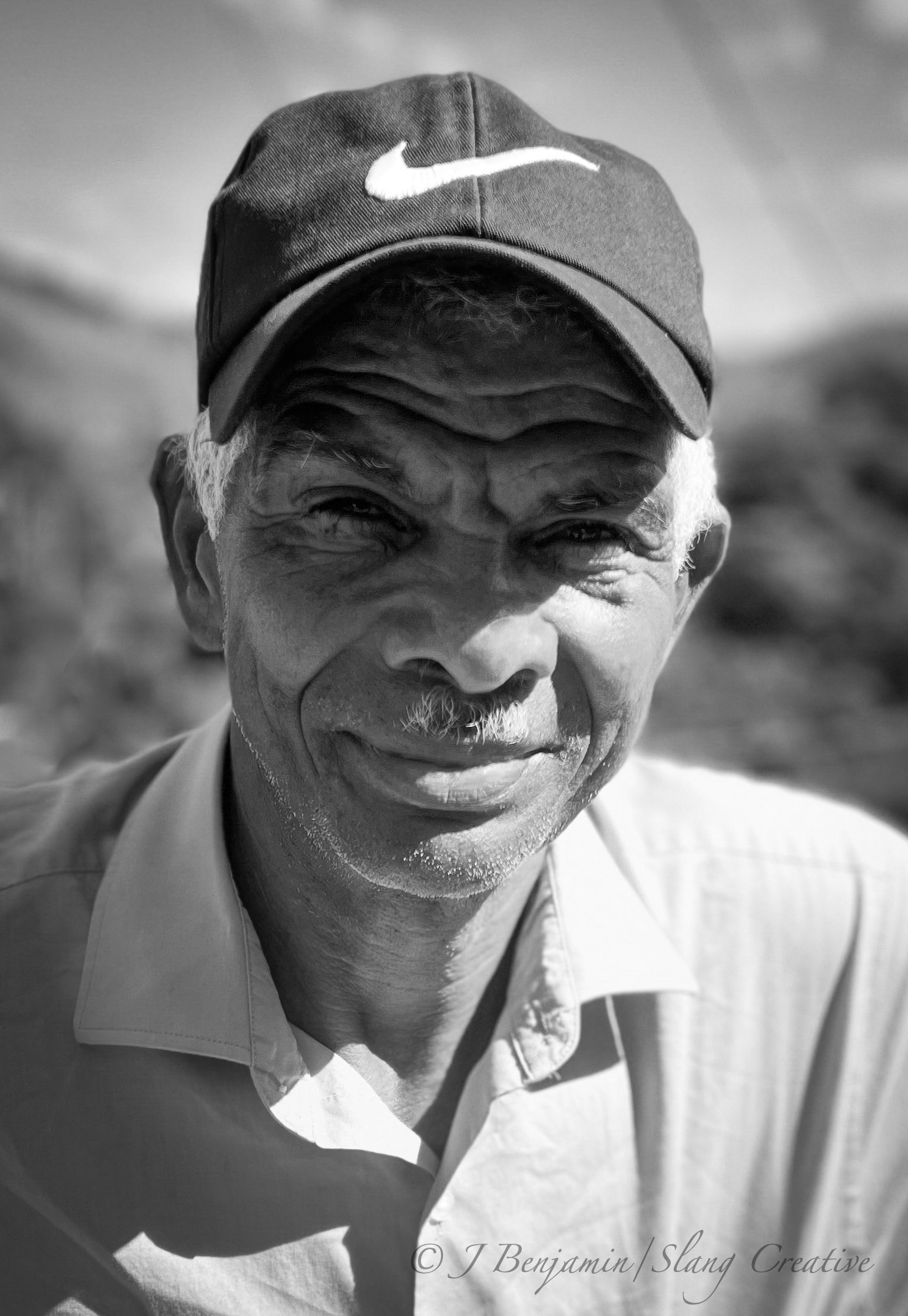 Mountain Top Closeup (BW) - Dominican