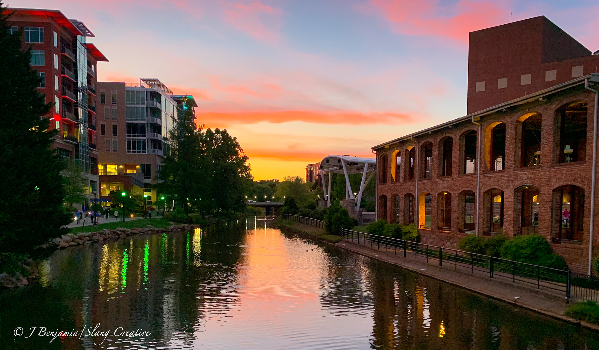 Reedy River At Dusk - Greenville SC
