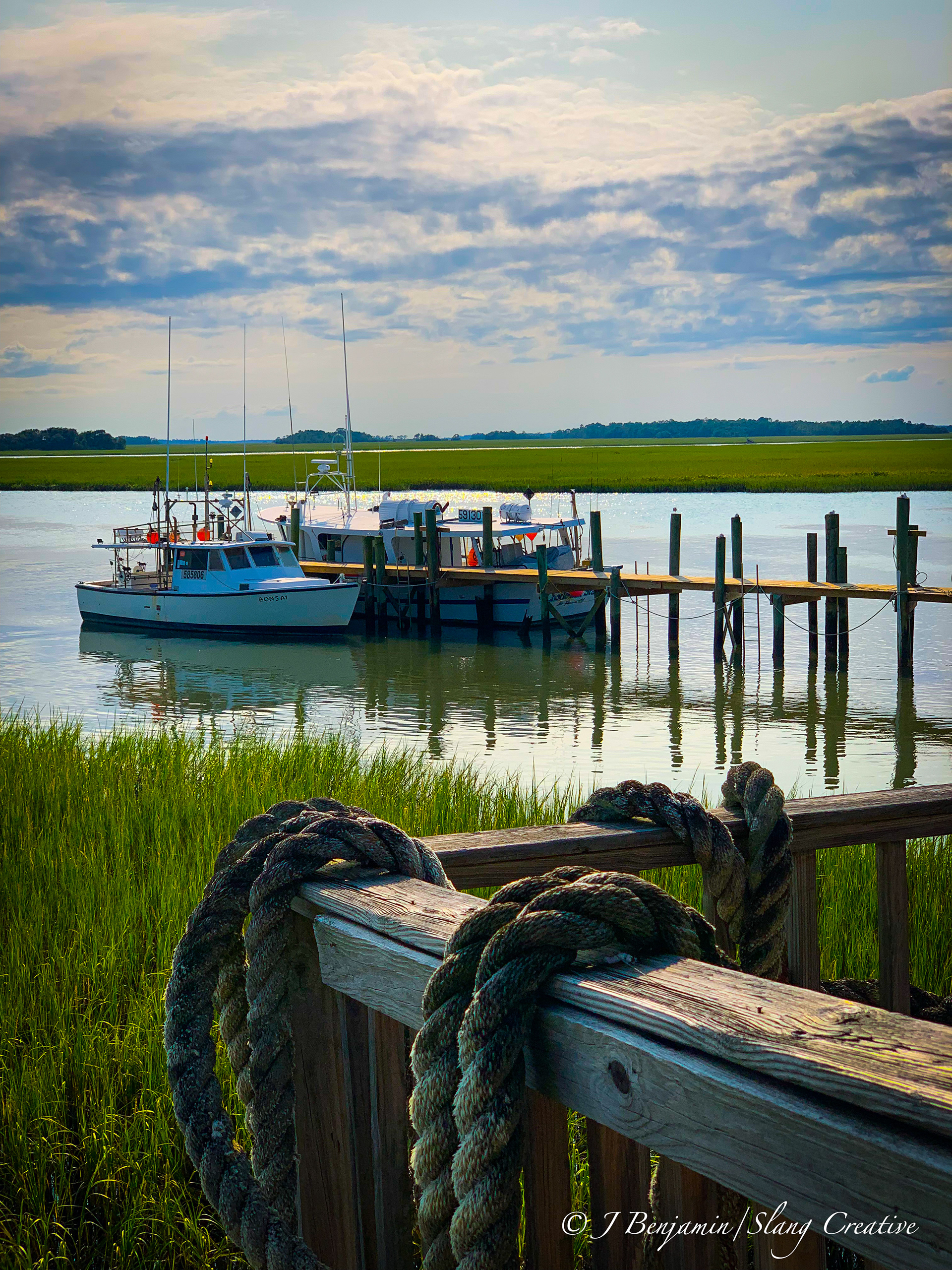 Boats at Dock - Folly Beach SC 