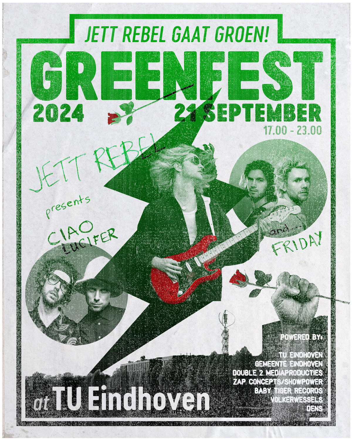 Poster design for Jett Rebel's Greenfest 2024