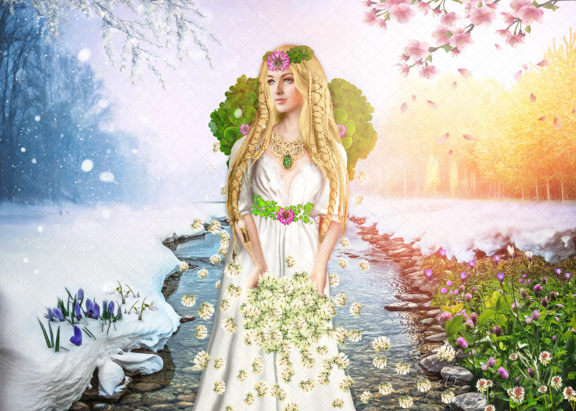 Goddess Olwen. Lady of White Tracks.