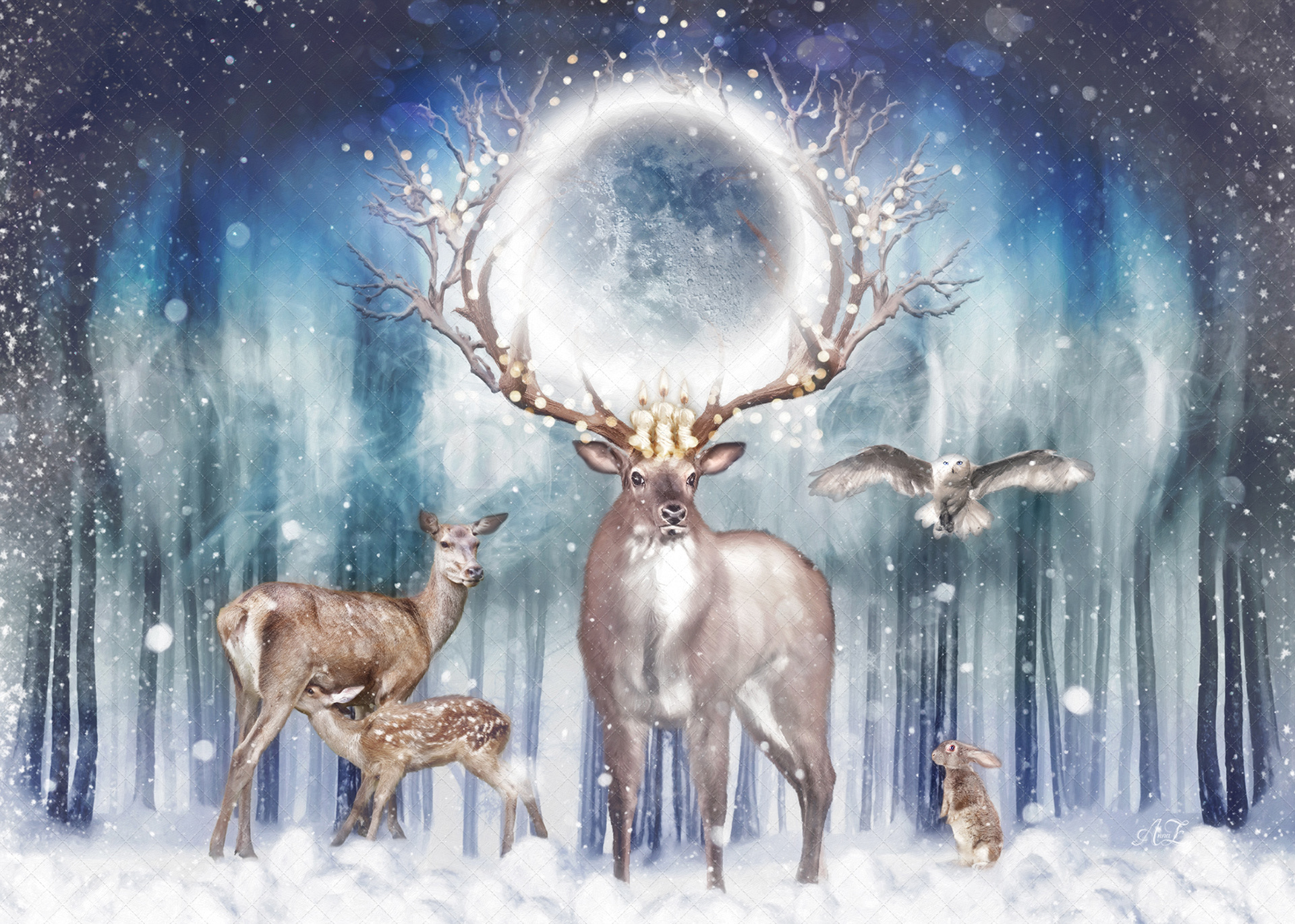 Sacred Yule stag