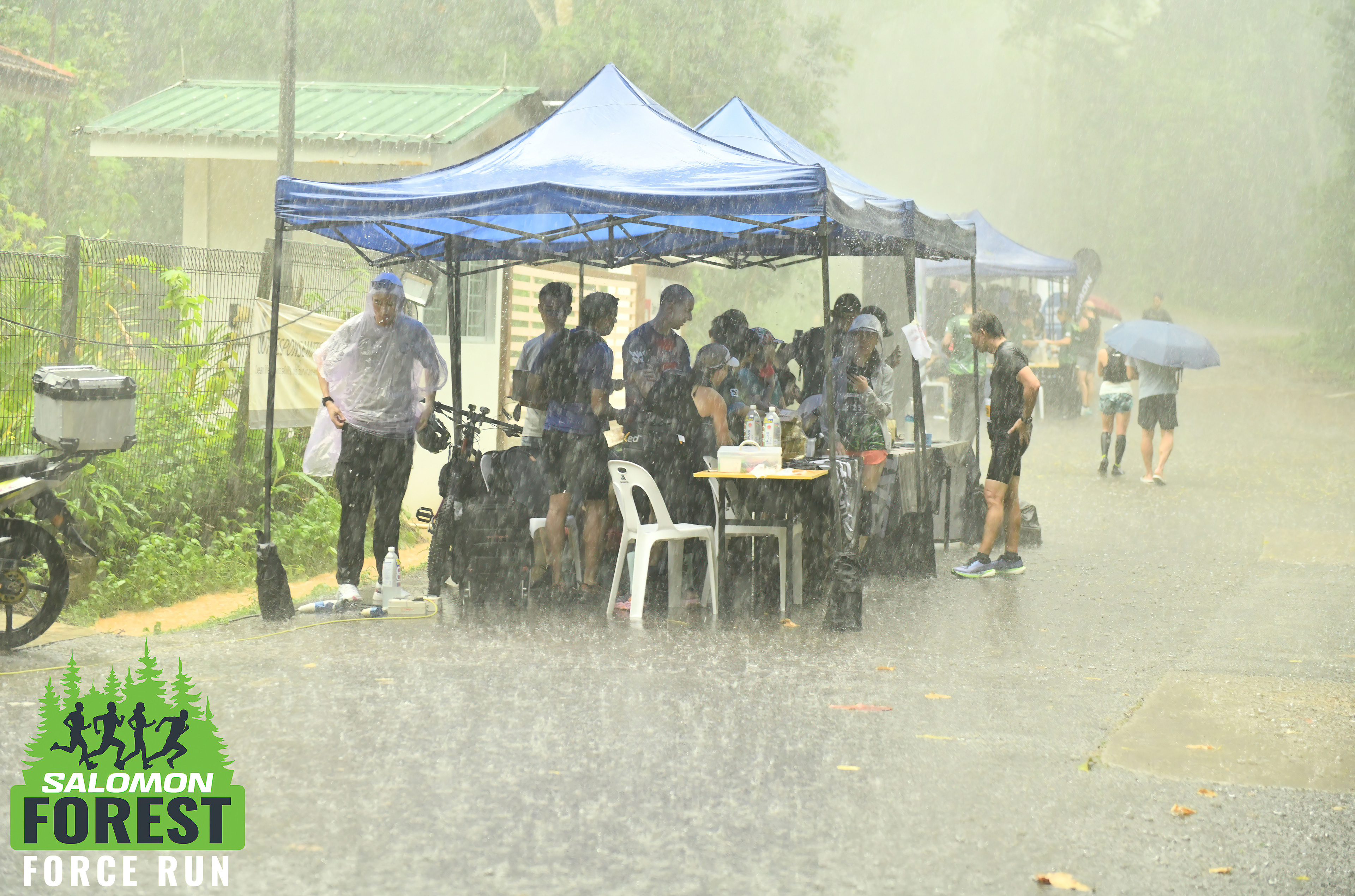 Everyone is hiding, but I am enjoying cool shower.