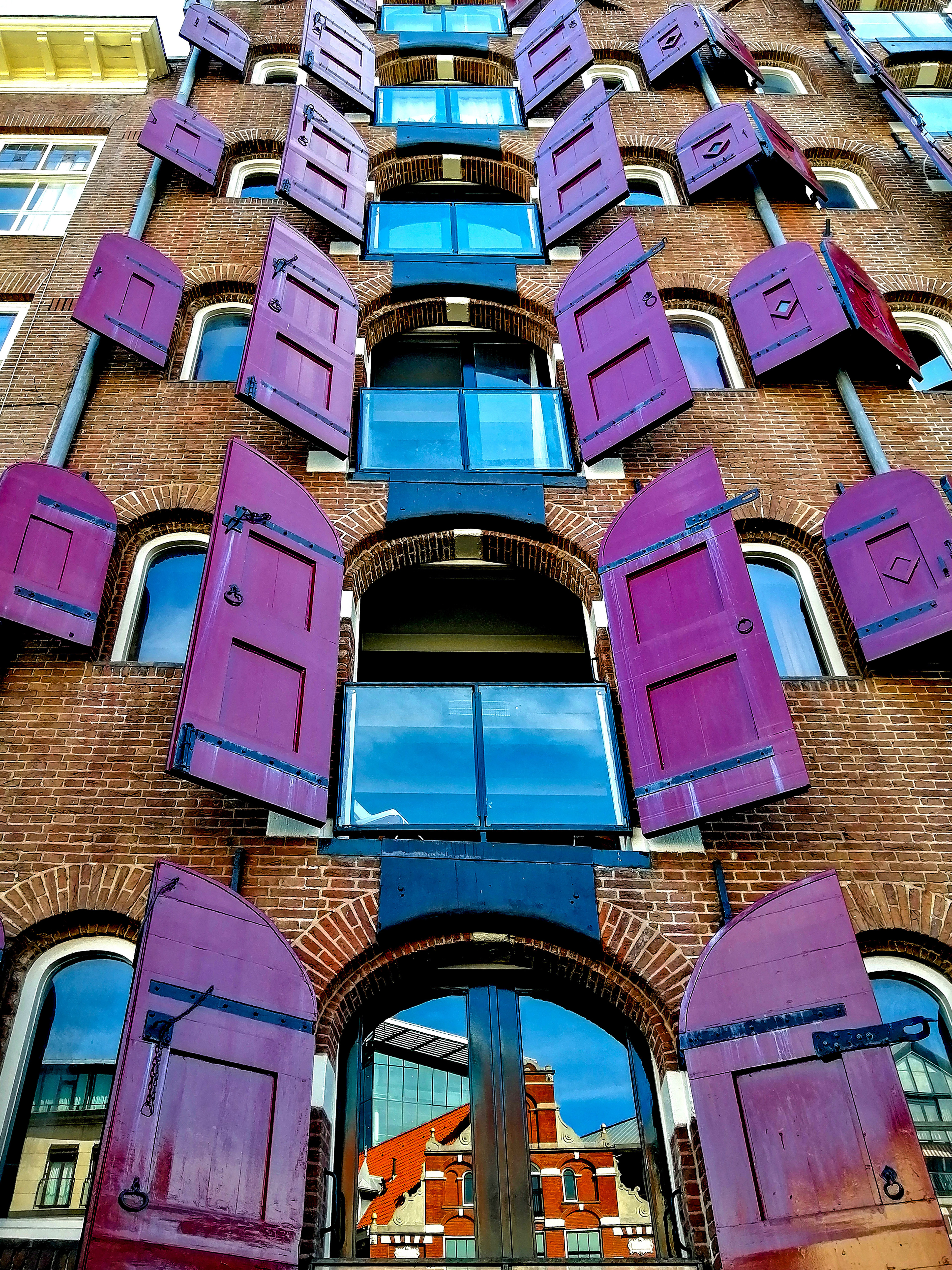 Colorful windows, Amsterdam.