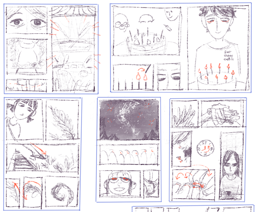 Preliminary thumbnails.