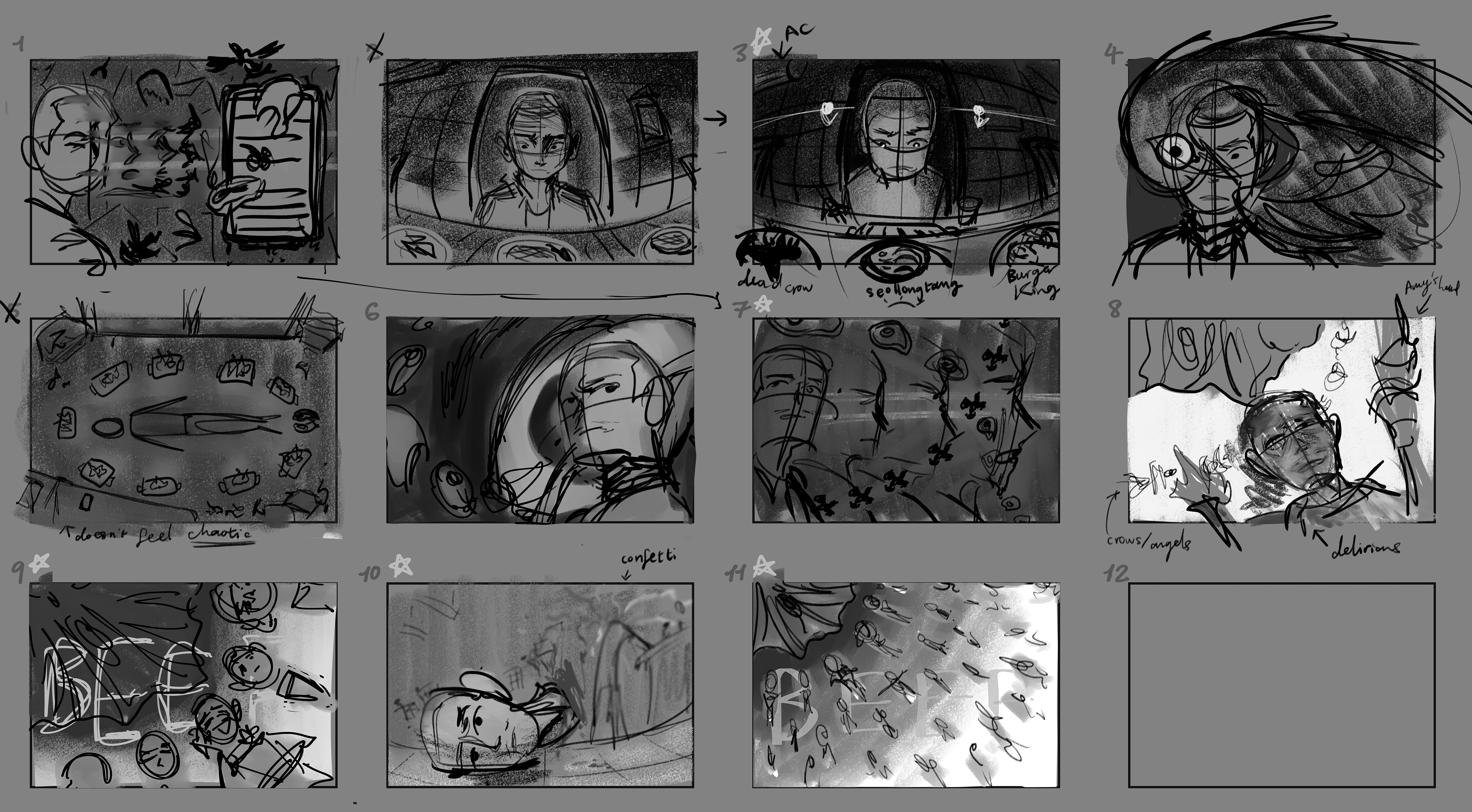 Pre-liminary thumbnails (B&W)