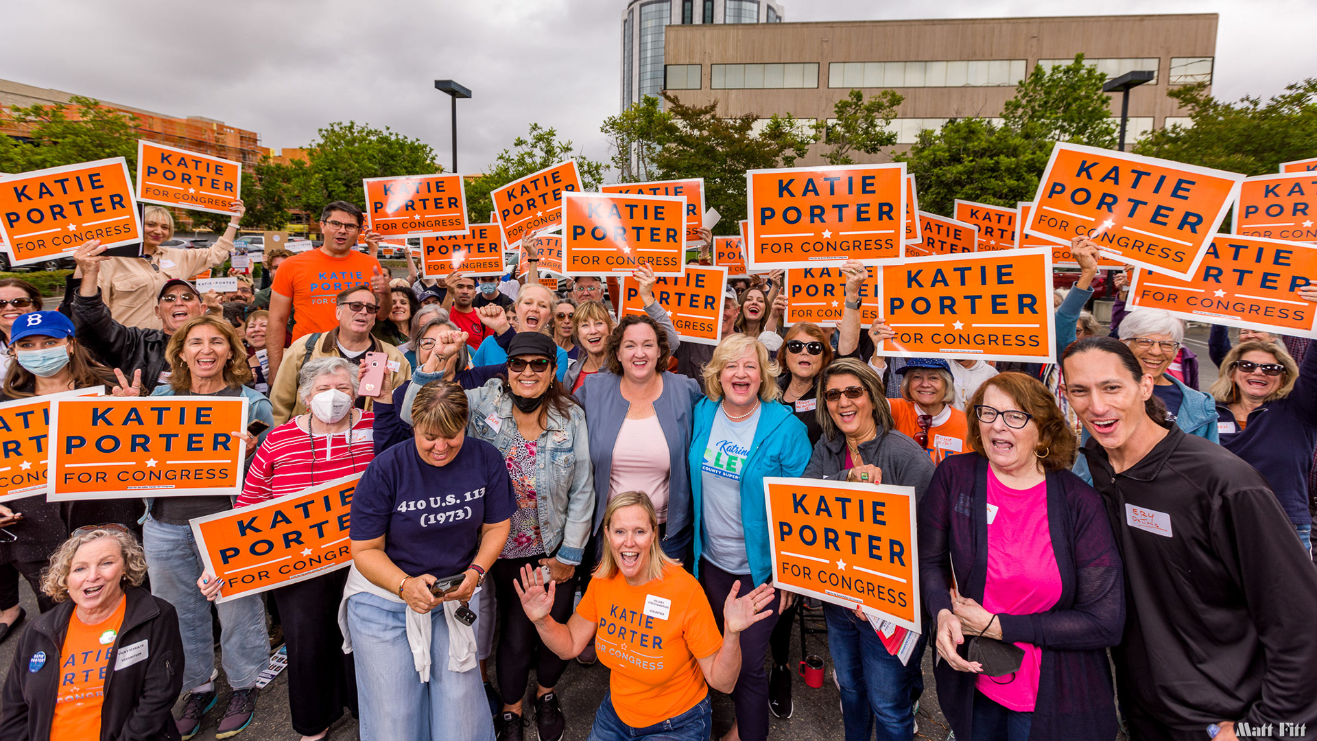 Grand opening, Katie Porter for Congress campaign office, May 2022.