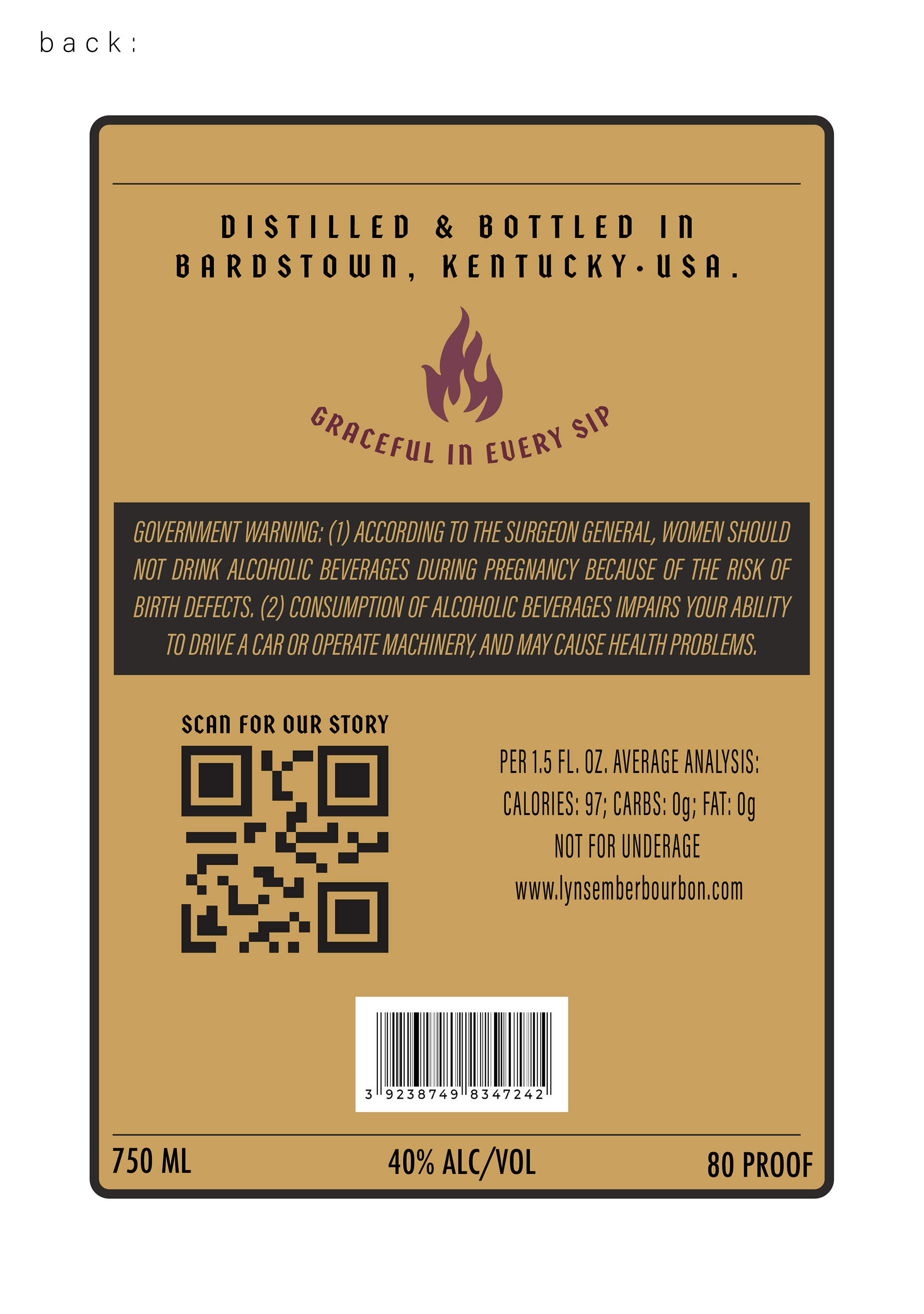 Back Label Design for Bottle