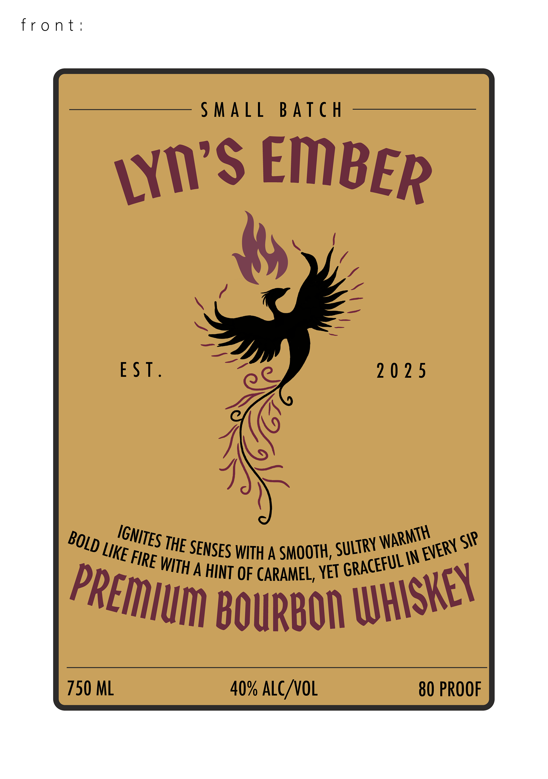 Front Label Design for Bottle