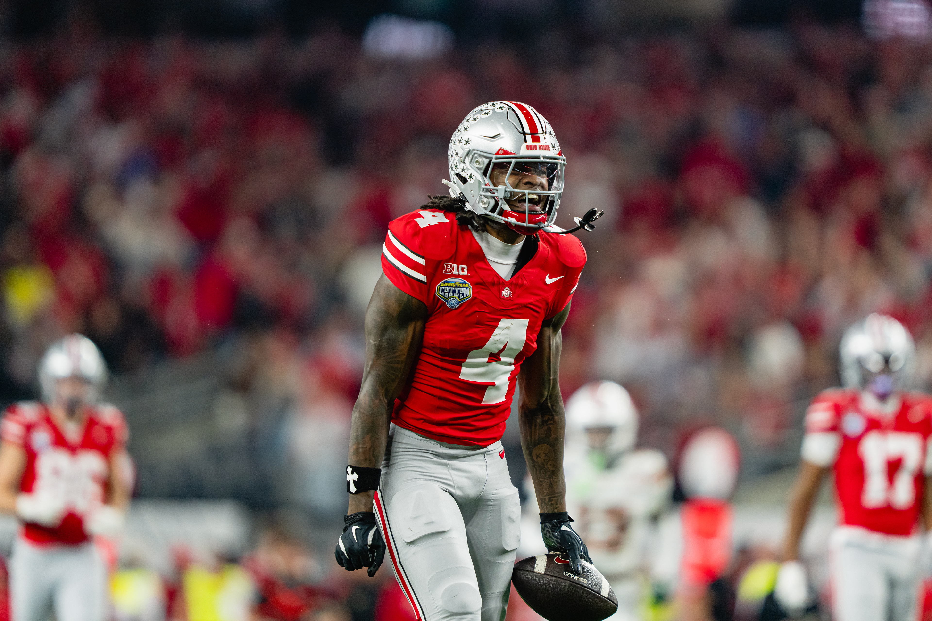 Jeremiah Smith, Celebrates 59 yard reception vs Miami in Cotton Bowl Classic | December 31, 2025