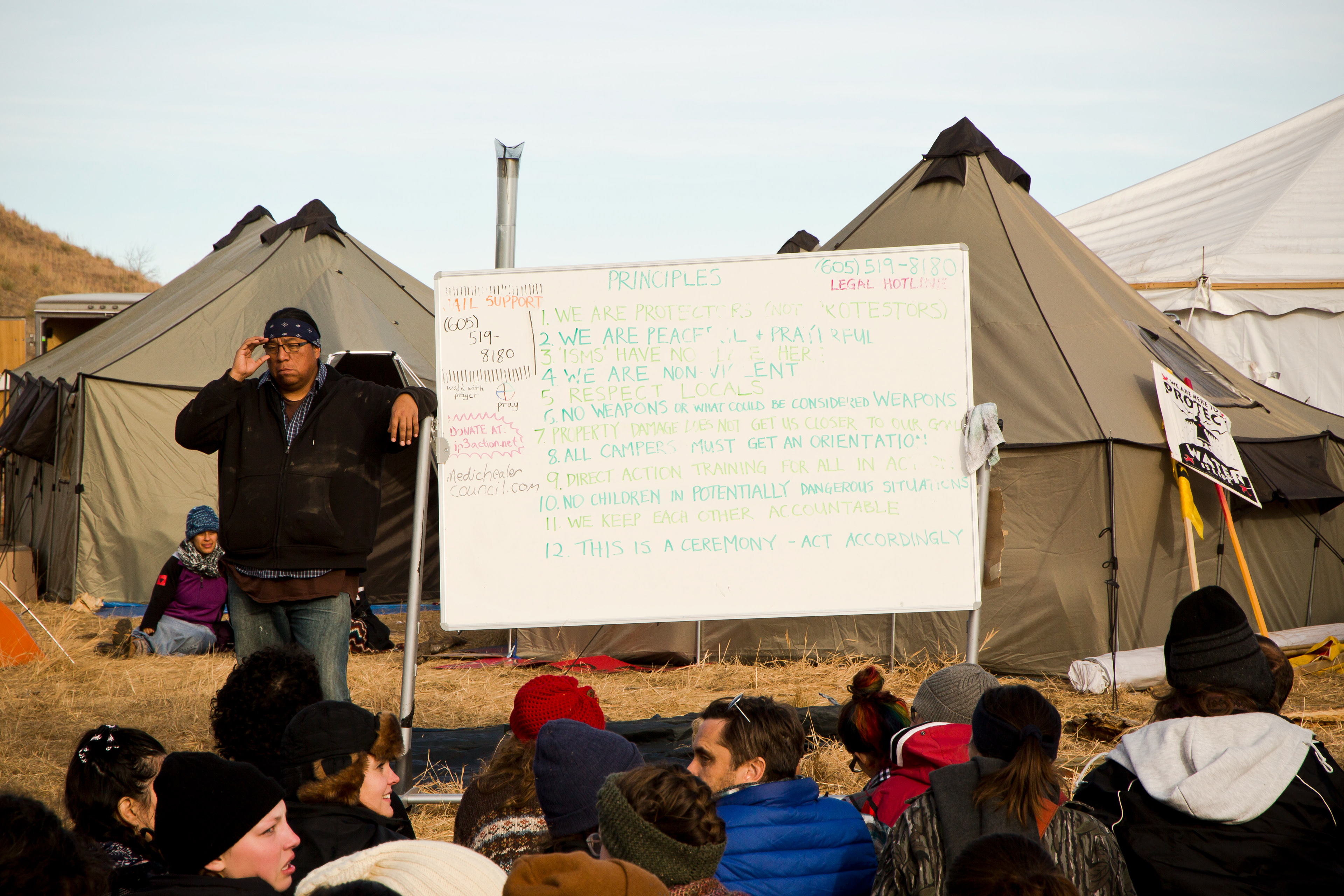 A two-hour orientation is required of all protectors when they first arrive to camp.