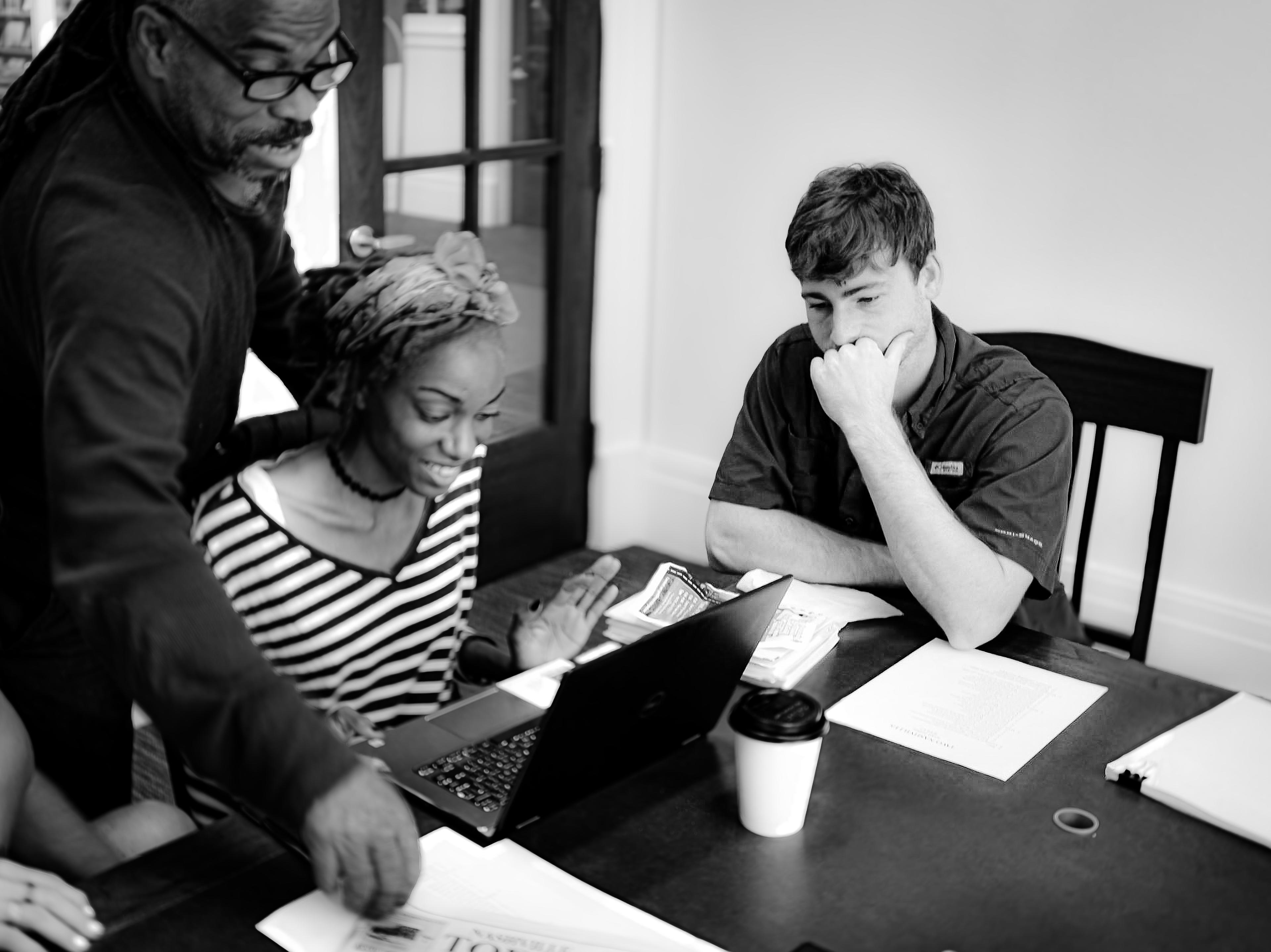 "Filmmaker Jeb Johnson goes over scripting with the HUTV team"