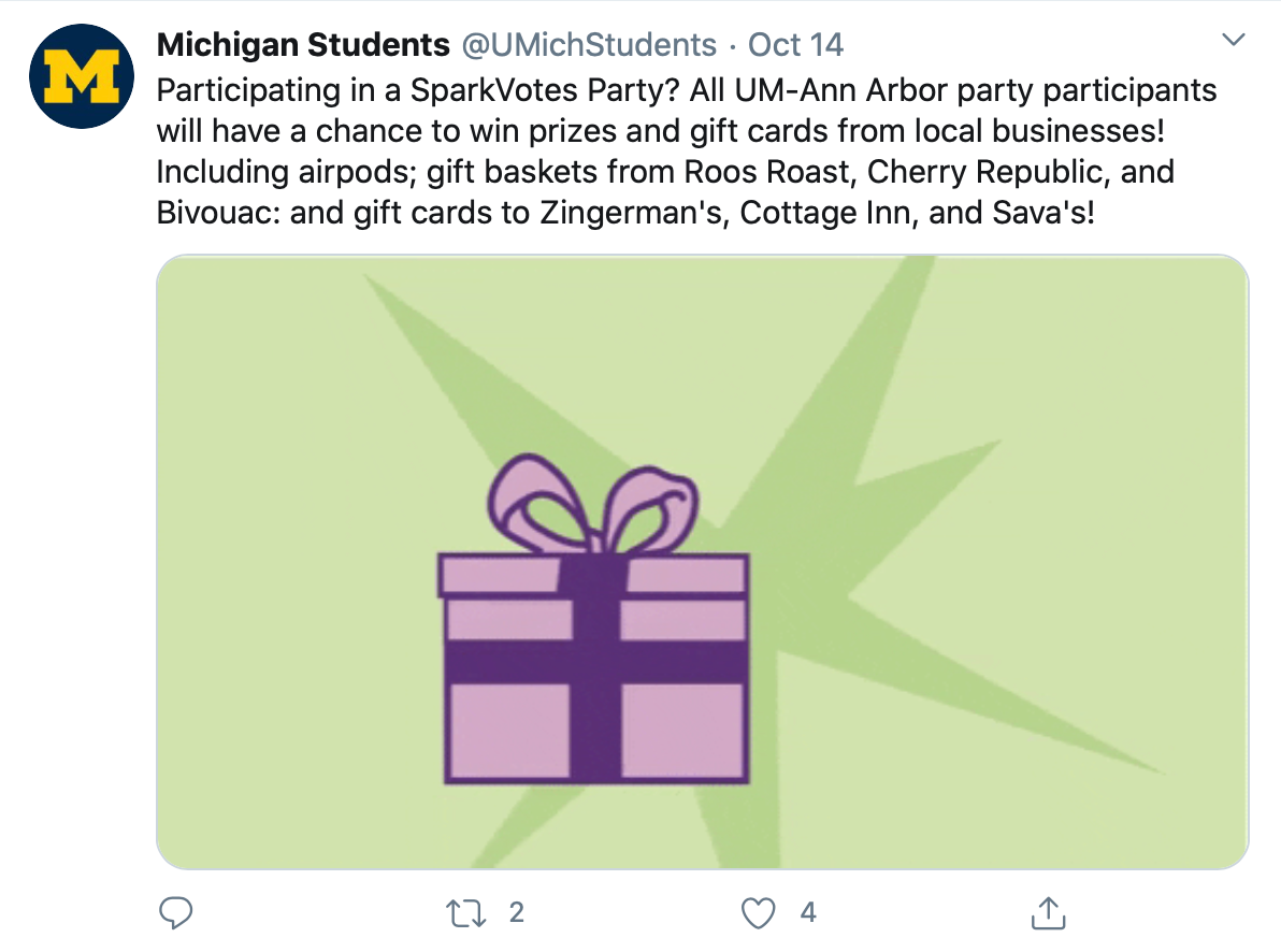 Part of @UMichStudents takeover, Giphy/Caption, 2020