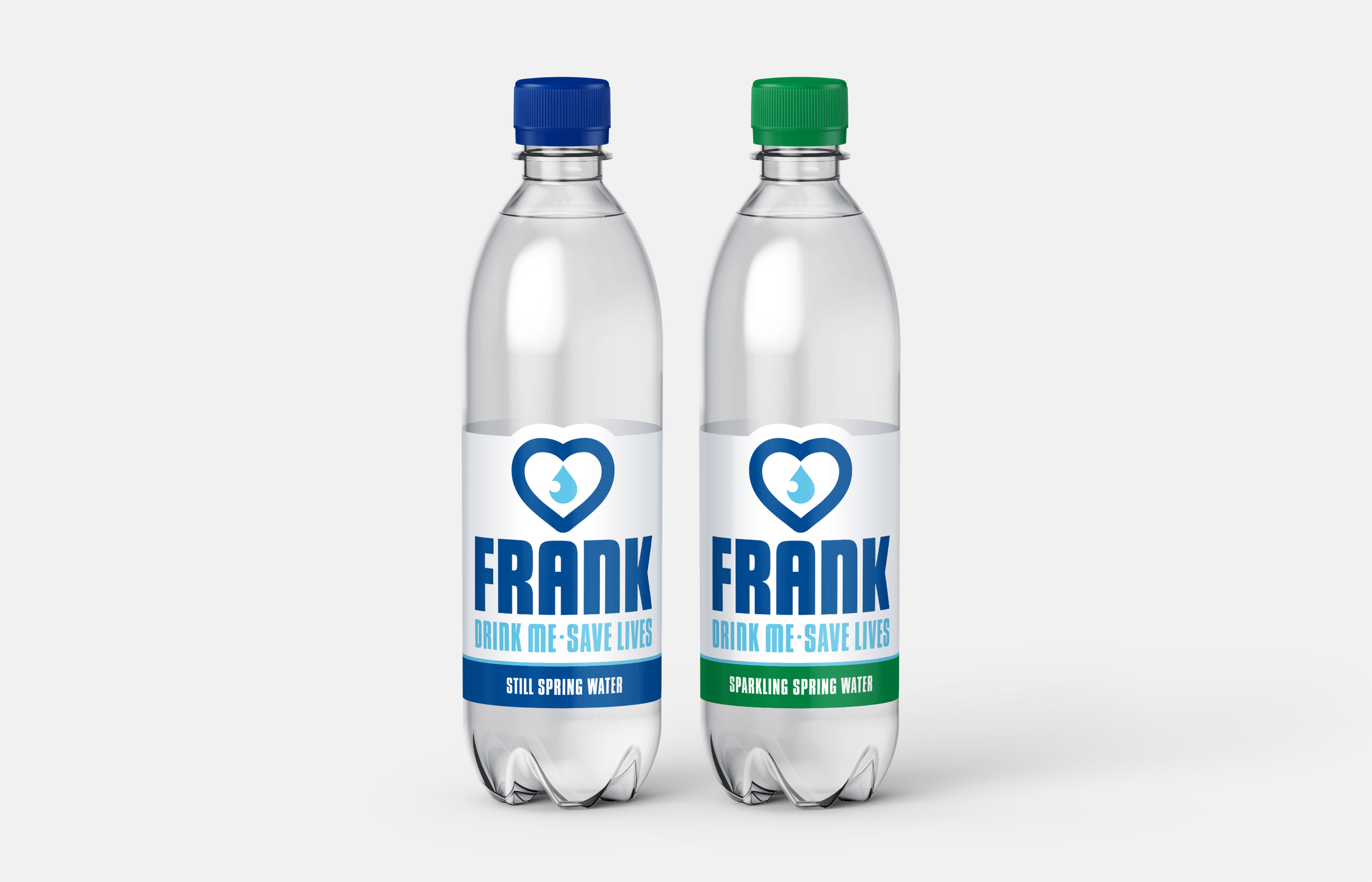 Frank Water packaging design by Peter Gibbons