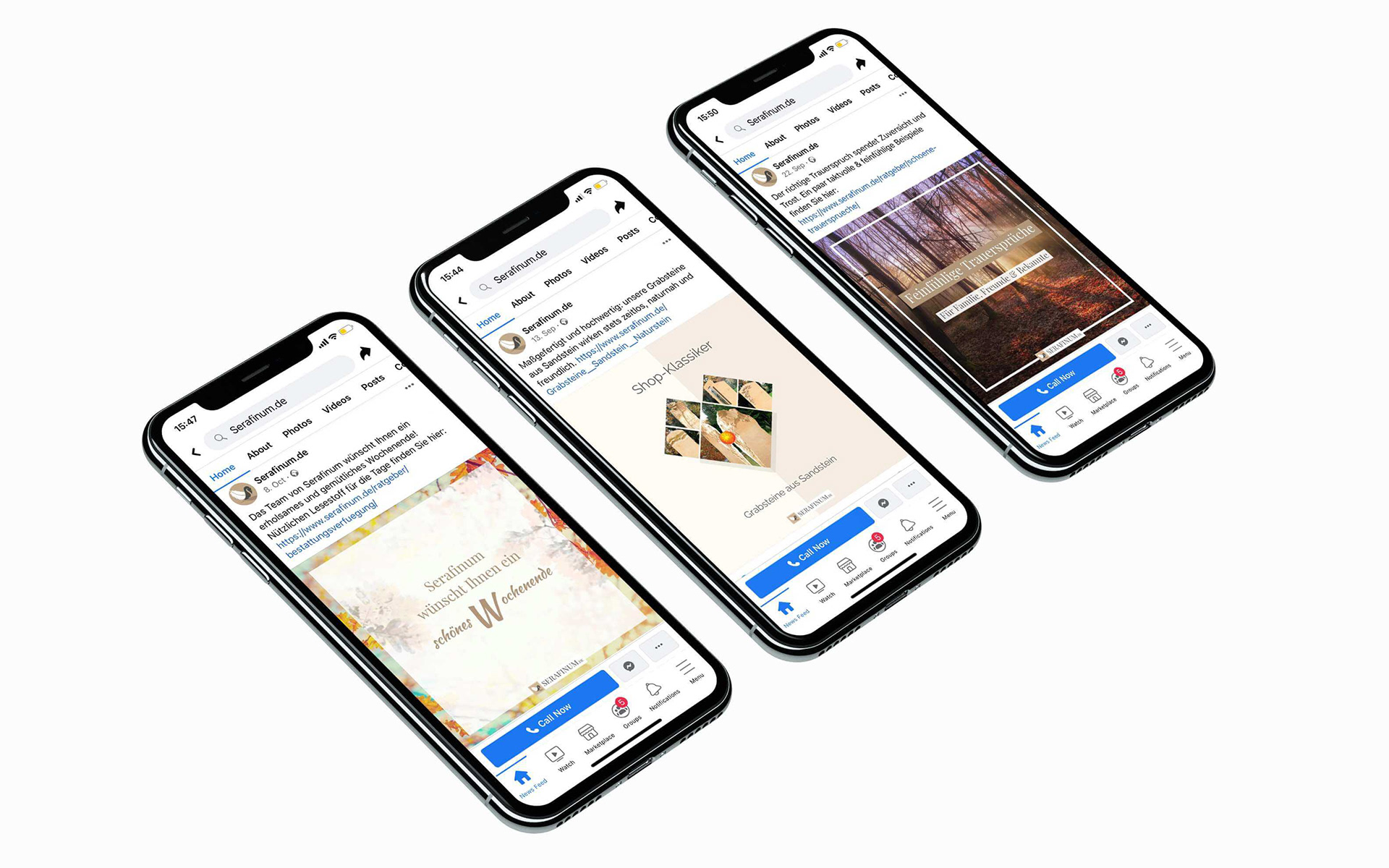 Social Media Design Konzeption für Serafinum.de