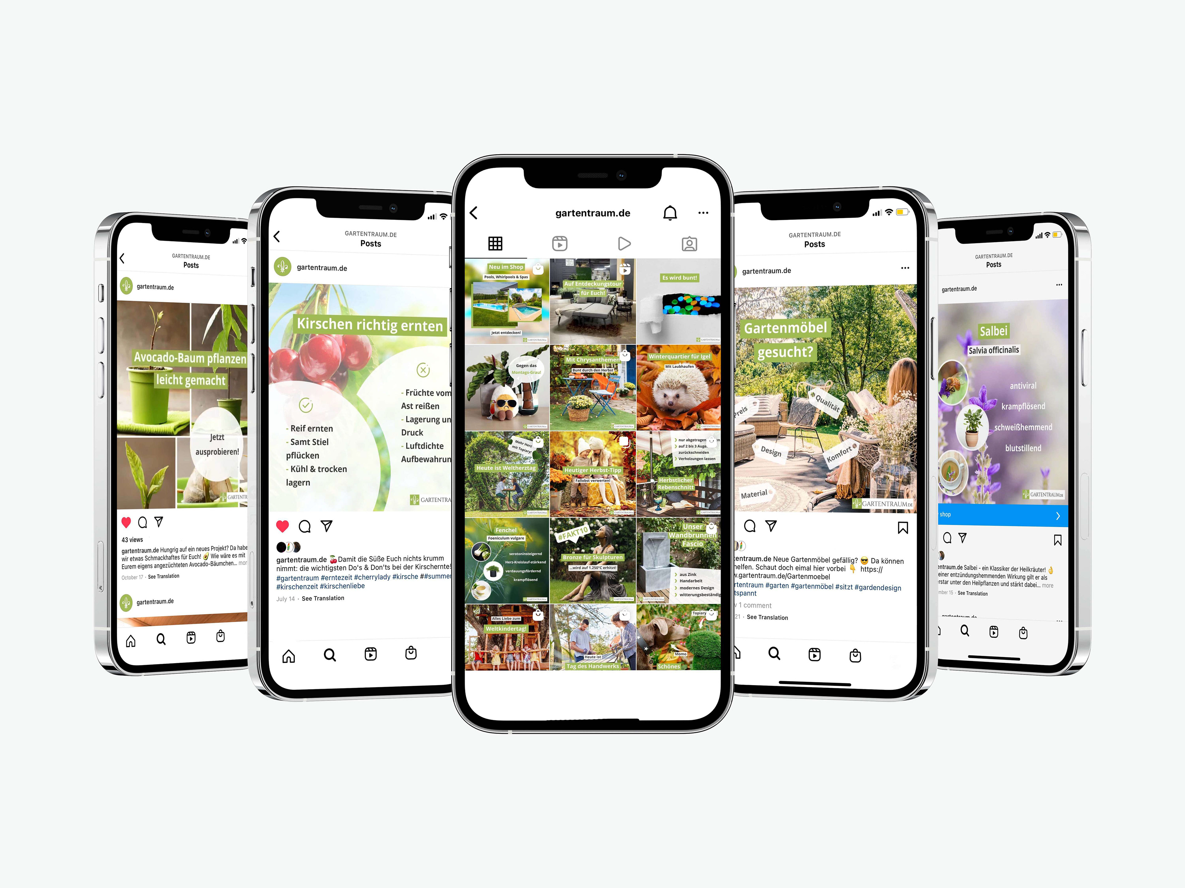 Social Media Design Konzeption für Gartentraum.de