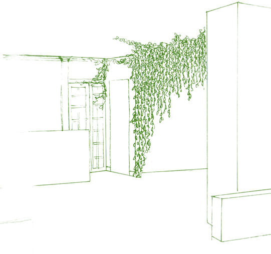 Concept Sketch for a room divider