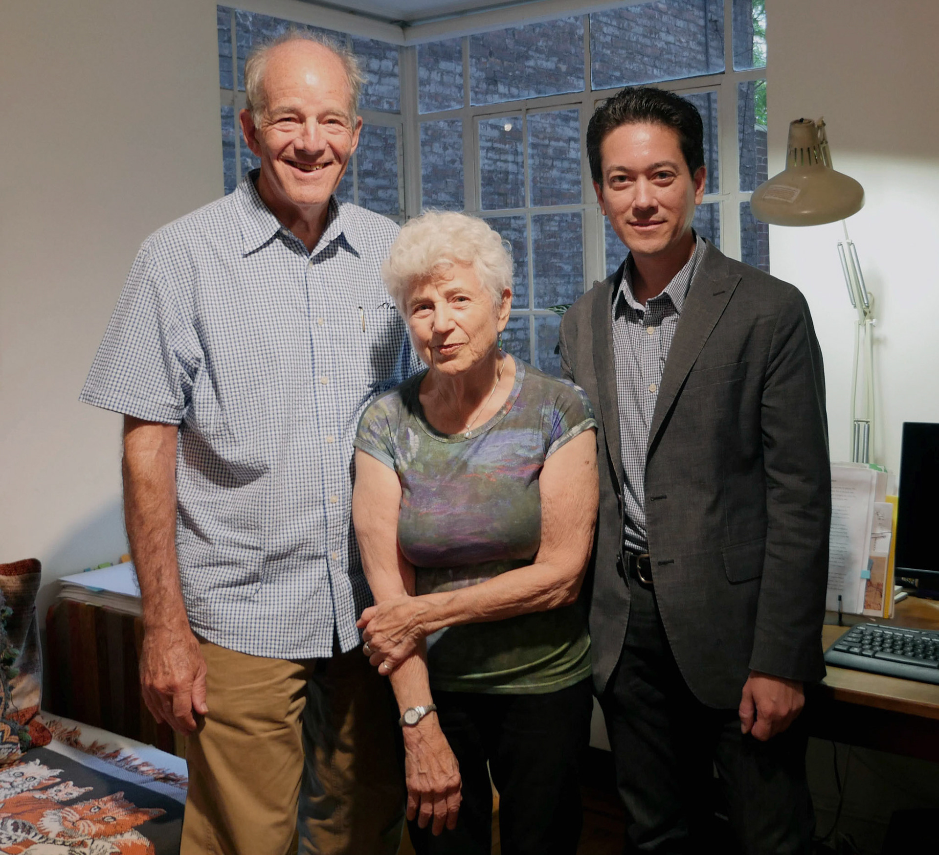 With Barber's nephew David Beatty, and Barbara Heyman