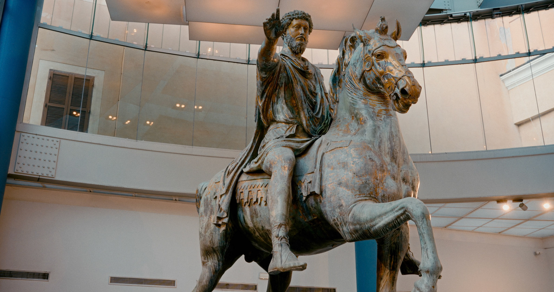 Statue of Marcus Aurelius inside Capitoline Museum
