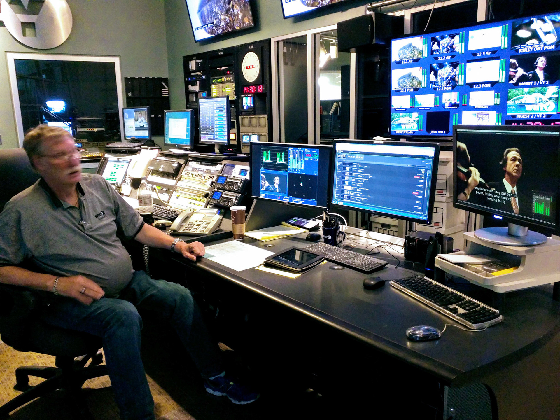 Control room at WHYY-TV