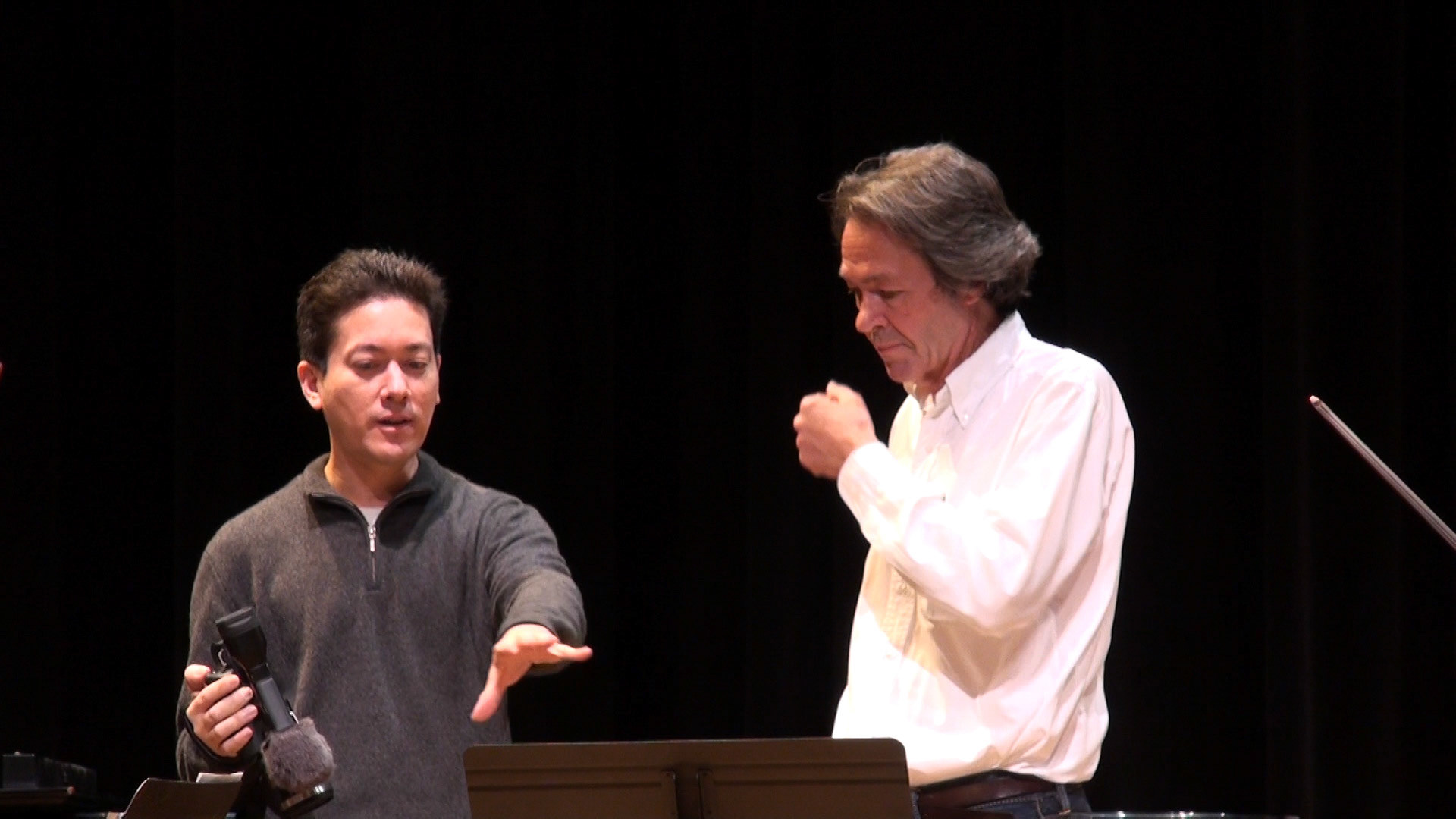 Filming "Dover Beach" with baritone William Sharp