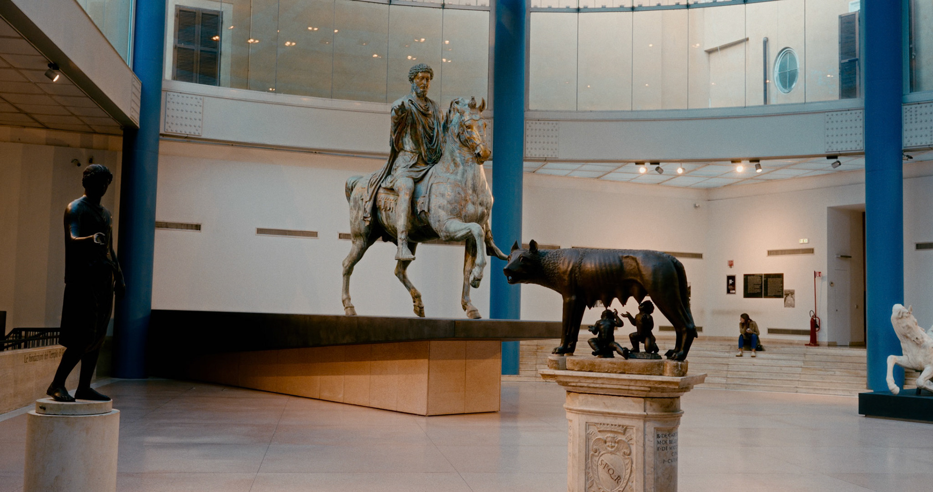Room with statue of Marcus Aurelius in Capitoline Museum