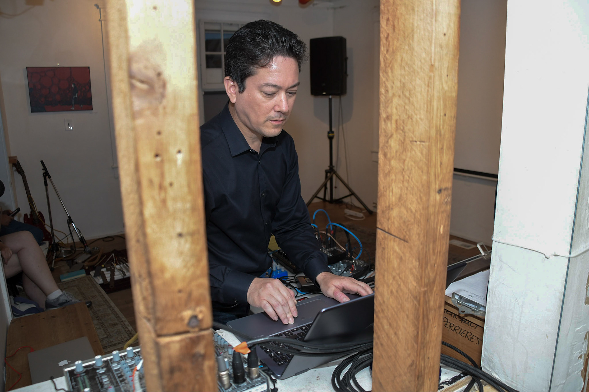 Getting projections ready (photo courtesy of HumanitiesDC)