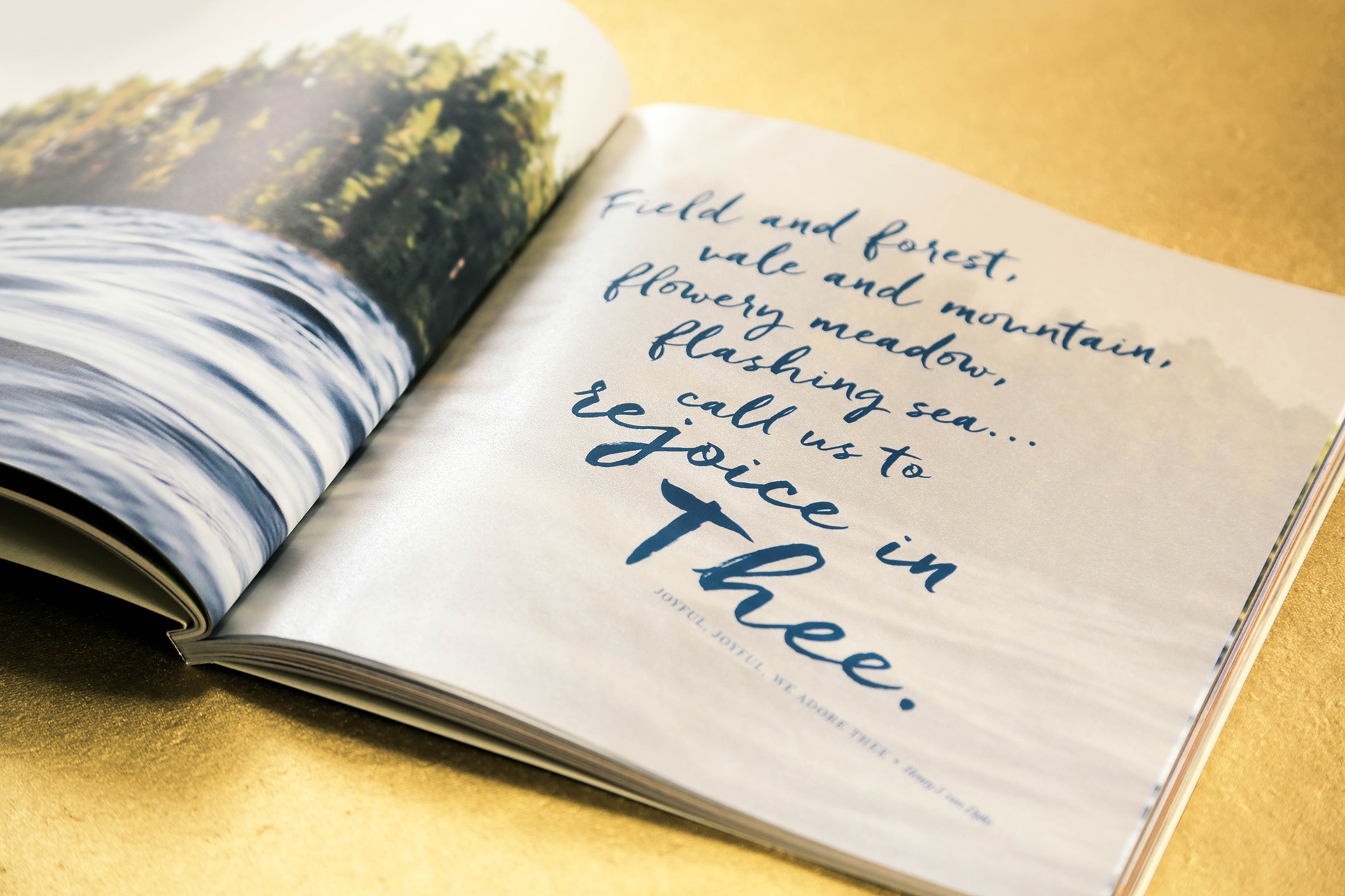 Typographic divider page