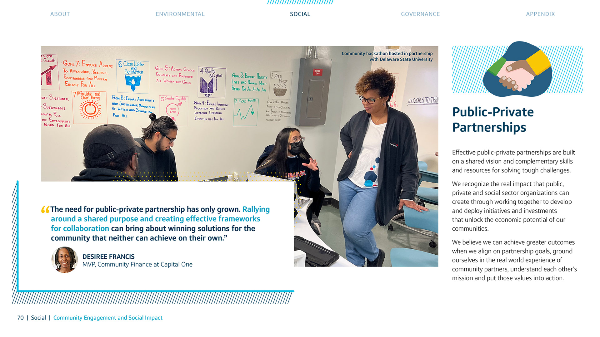 An example interior page and icon