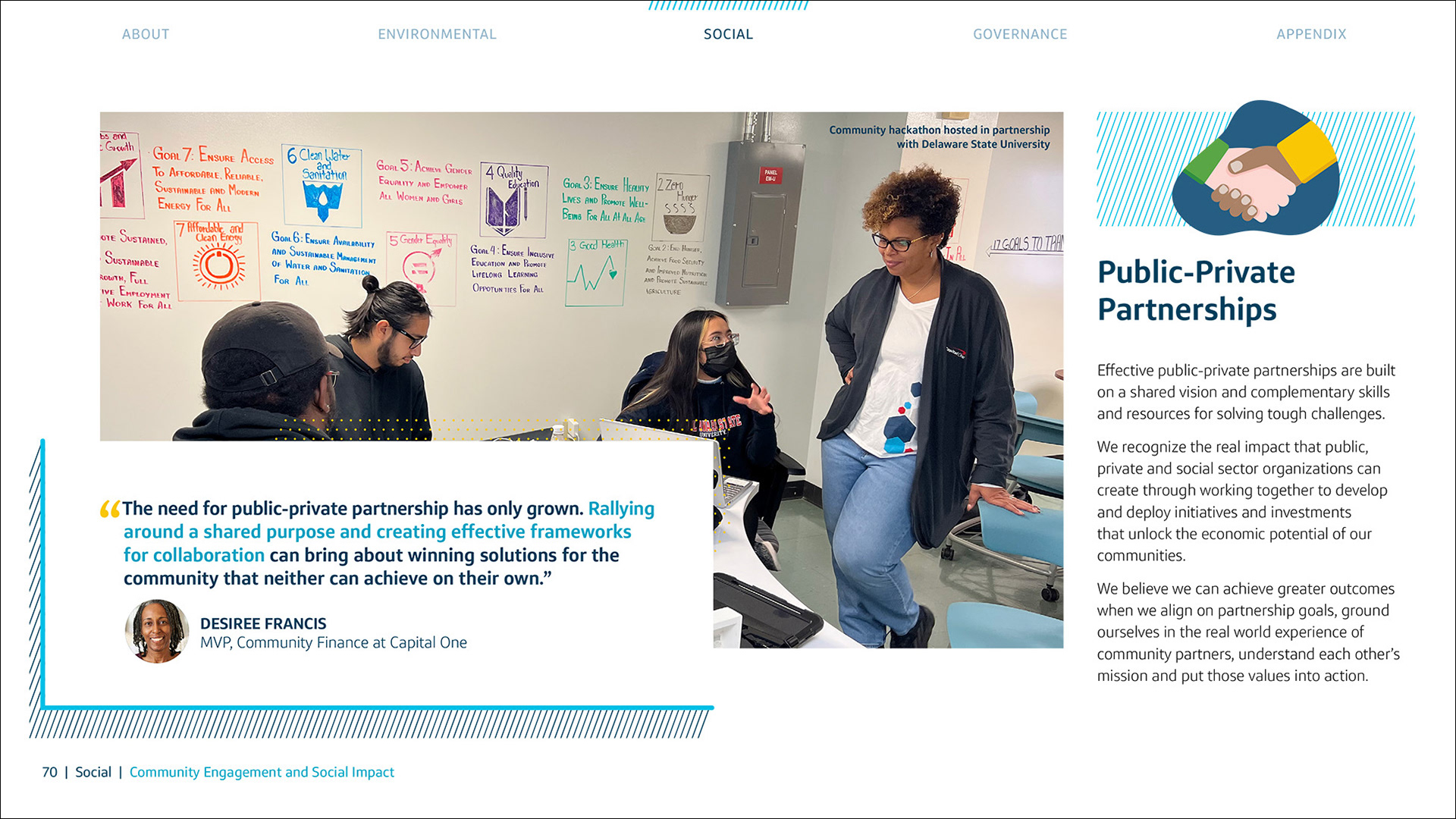 An example interior page and icon