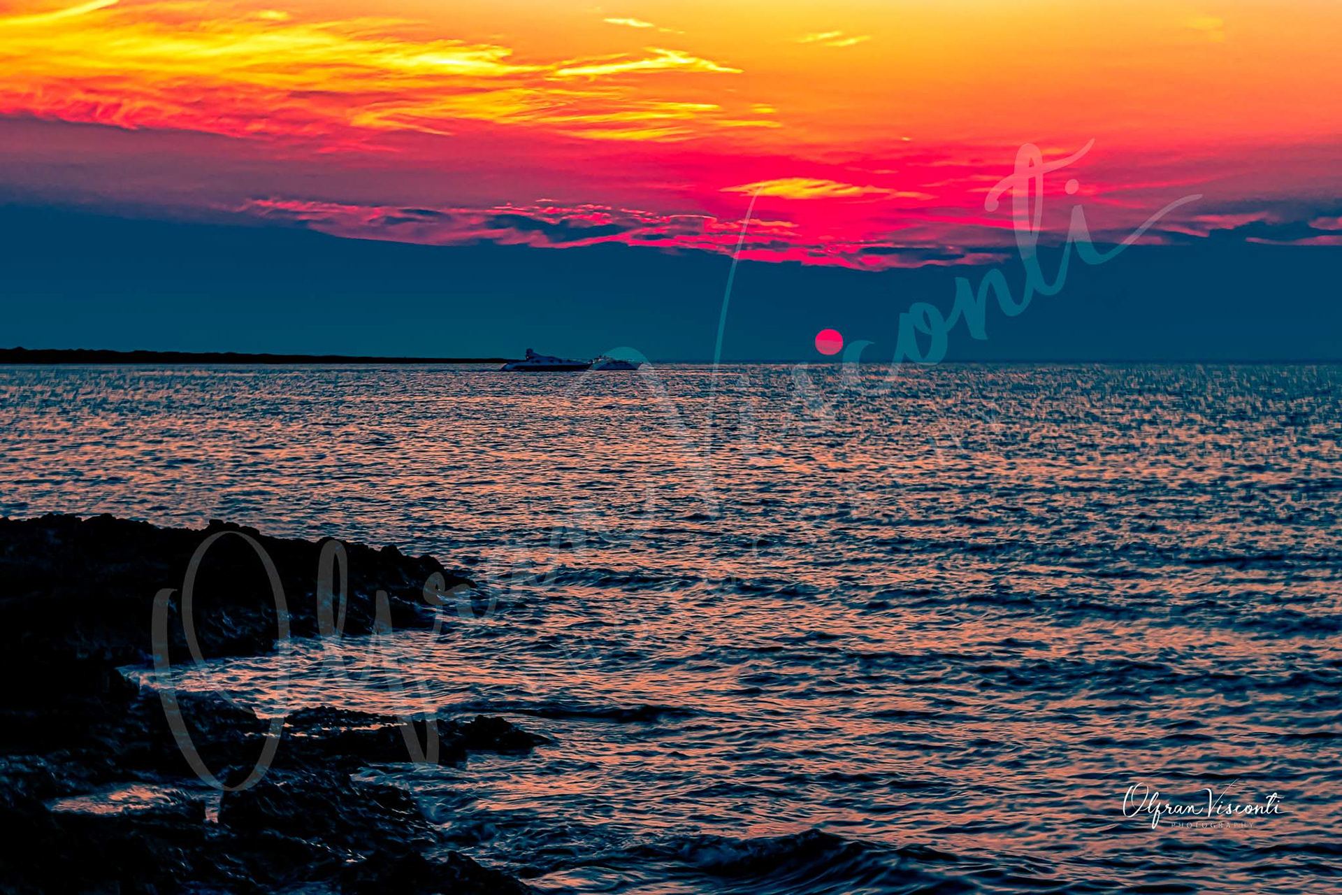 20. Yachts at sunset. Puglia. Italy.