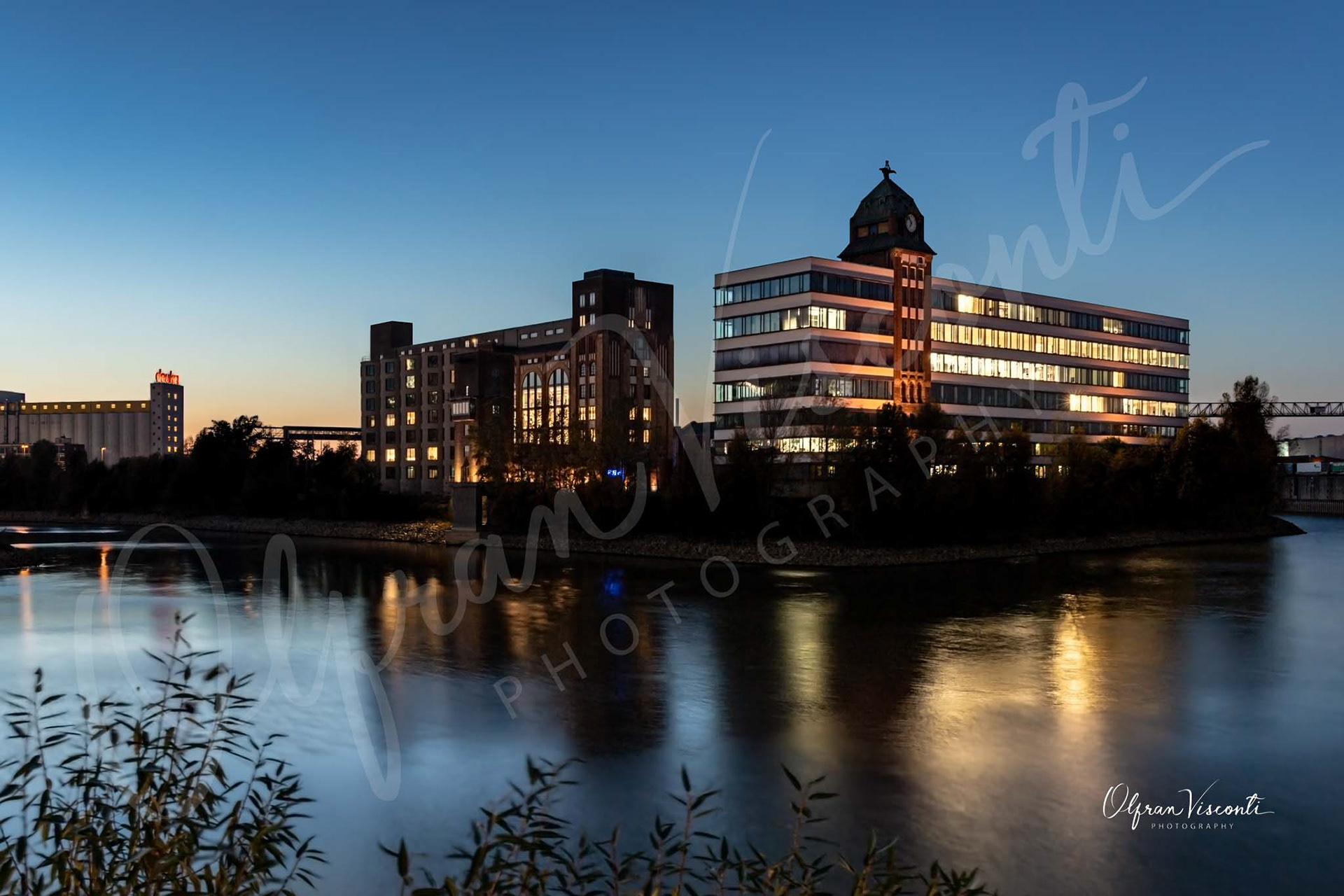7. Plange Mühle building on Düsseldorf Port. Germany.
