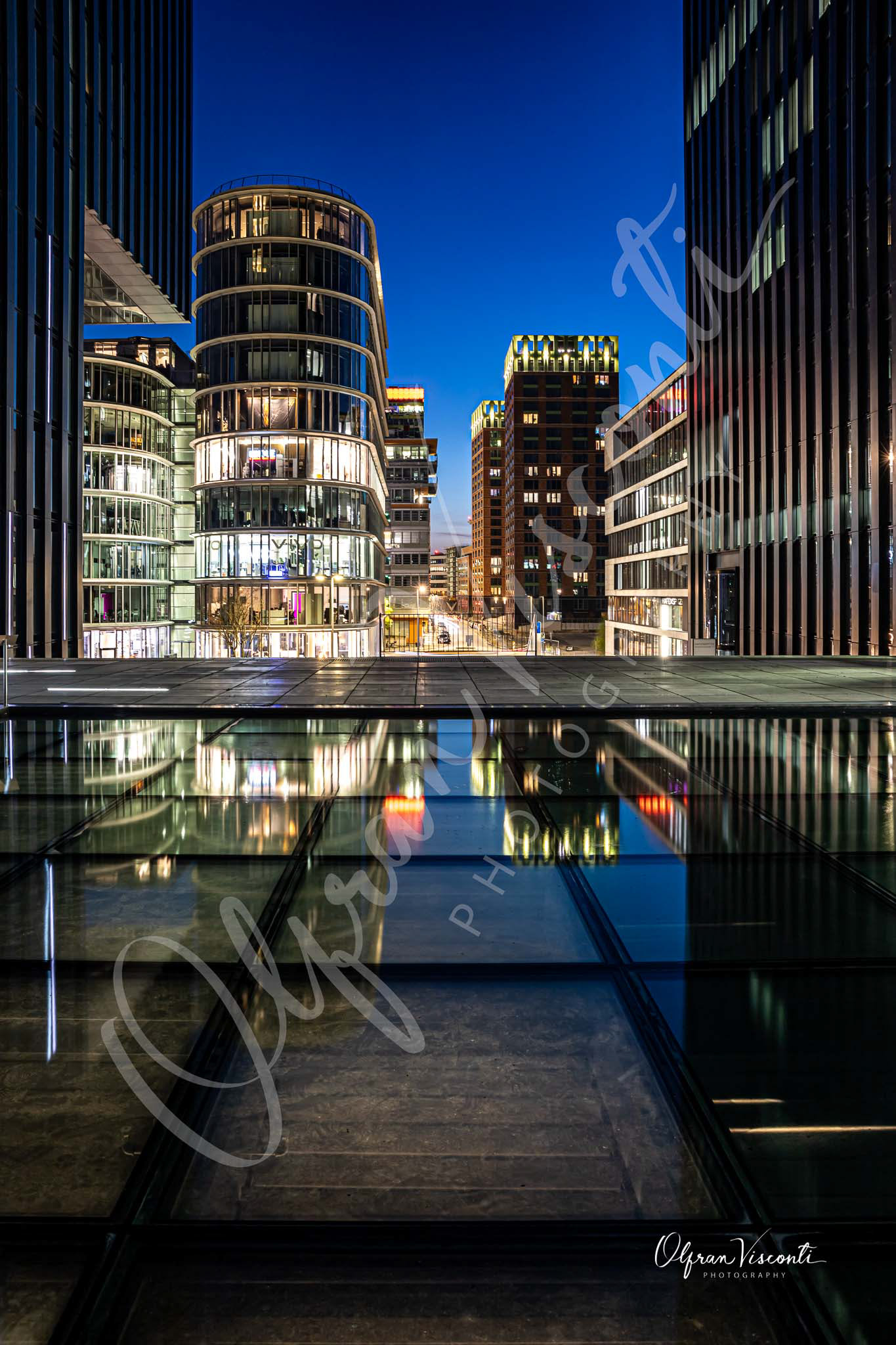 6. Reflections on the glass floor. Düsseldorf. Germany.