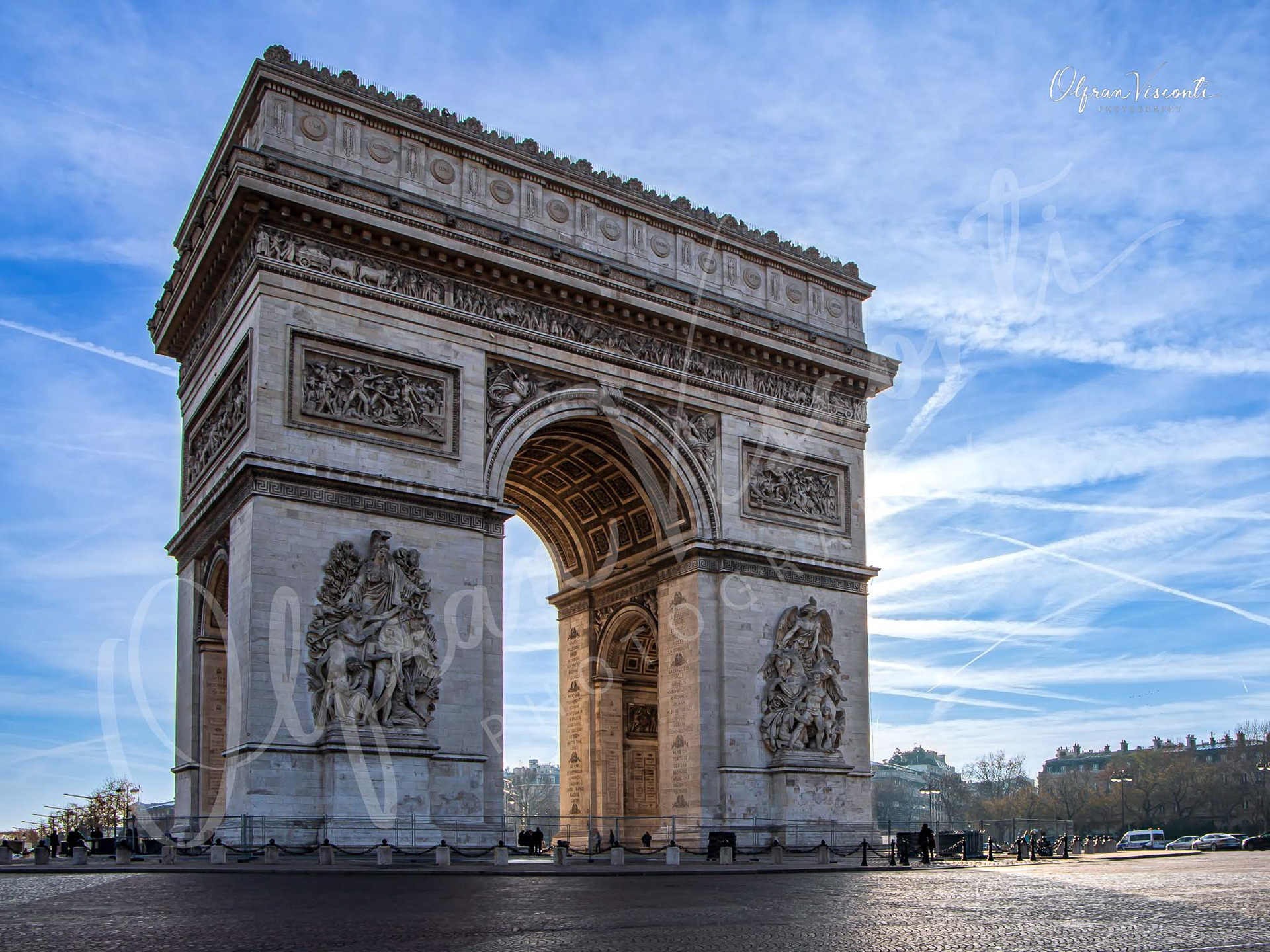 44. Arch of Triumph. West side view. Paris.