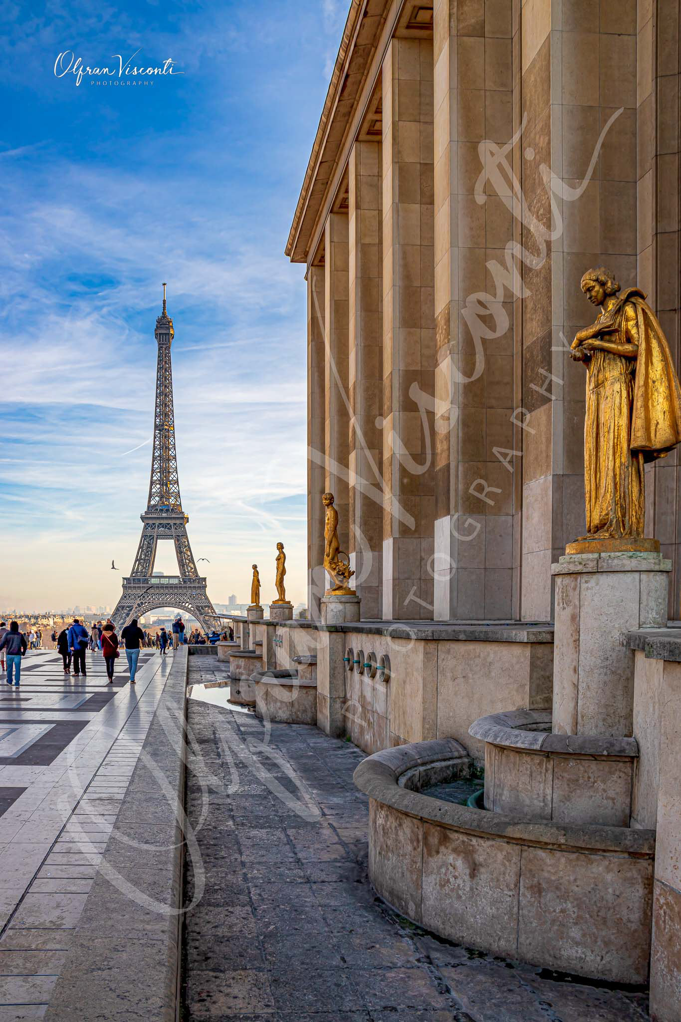 46. Eiffel Tower seen from Musee del'Homme. Paris.
